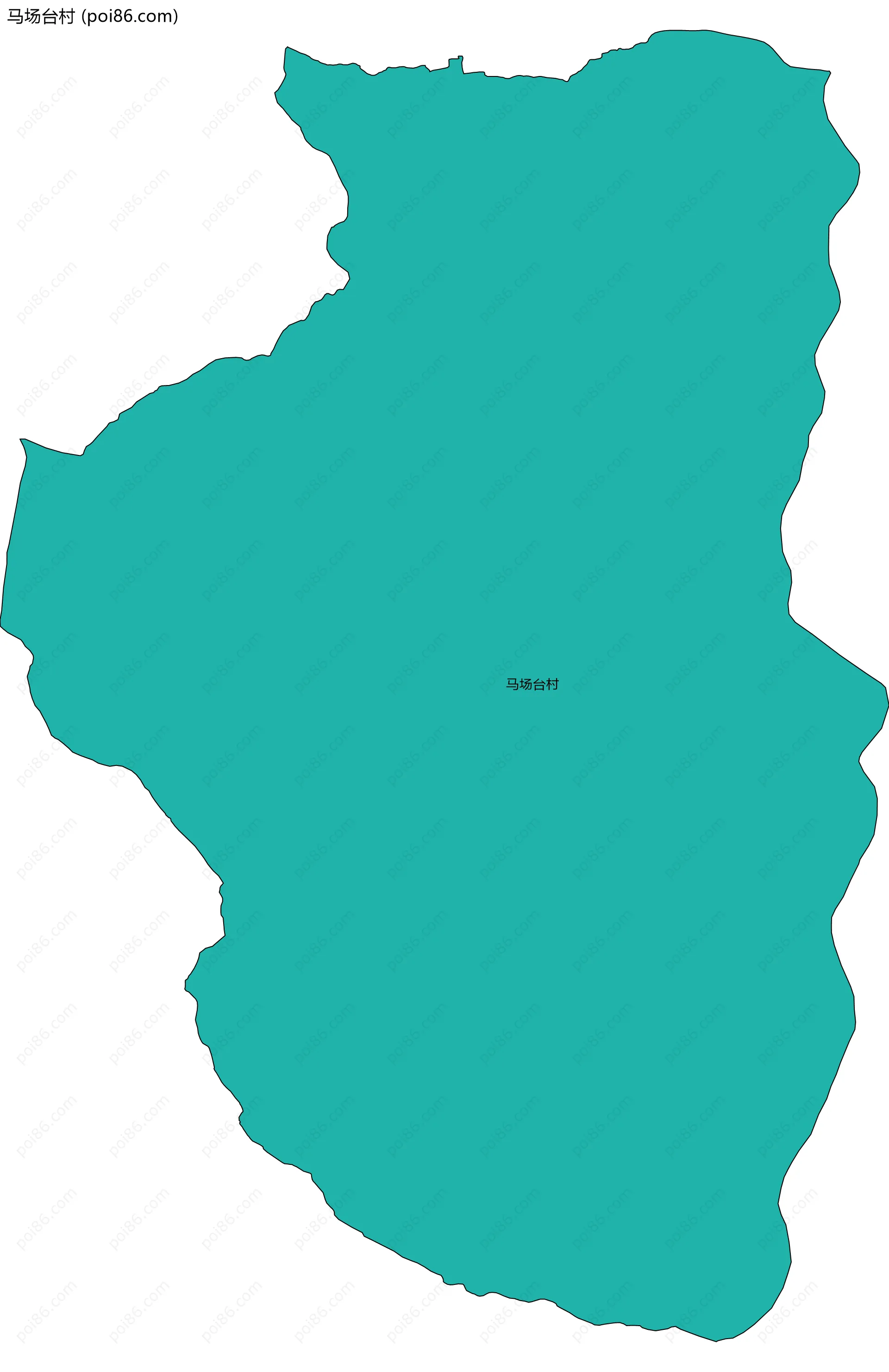 马场台村边界地图