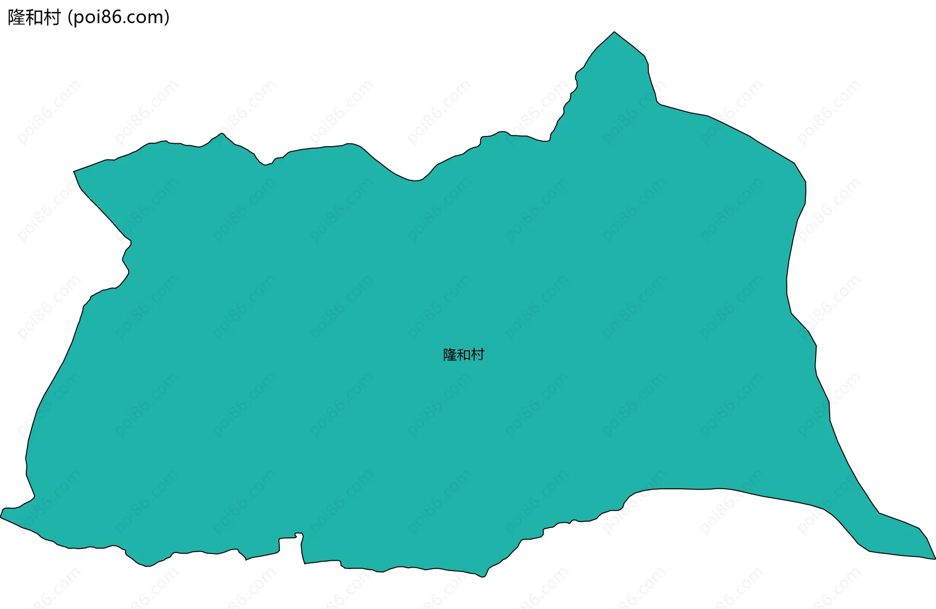 隆和村边界地图