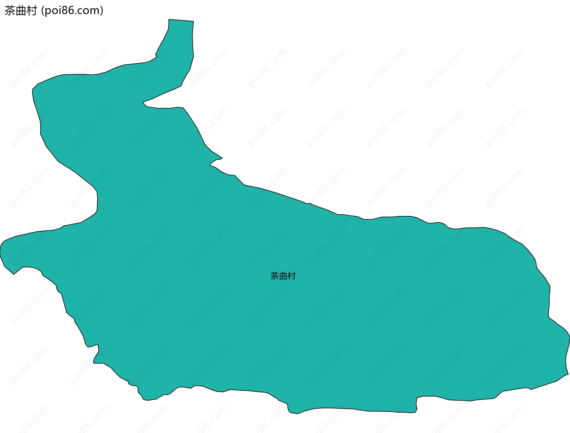 茶曲村边界地图