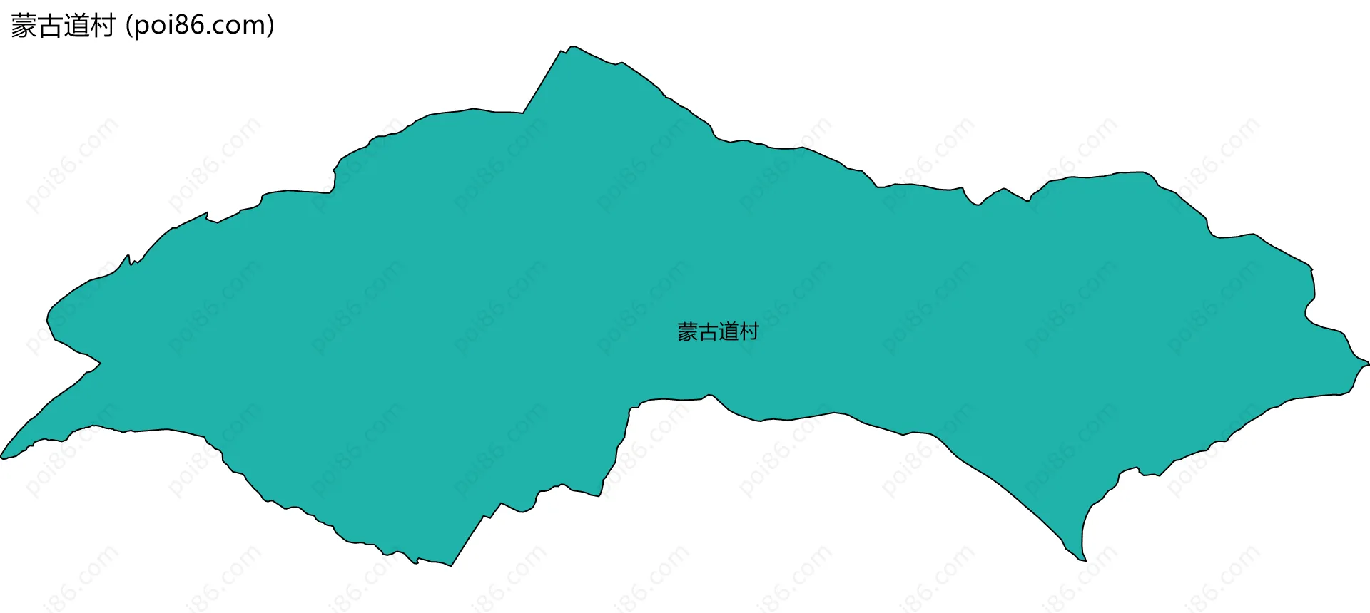 蒙古道村边界地图