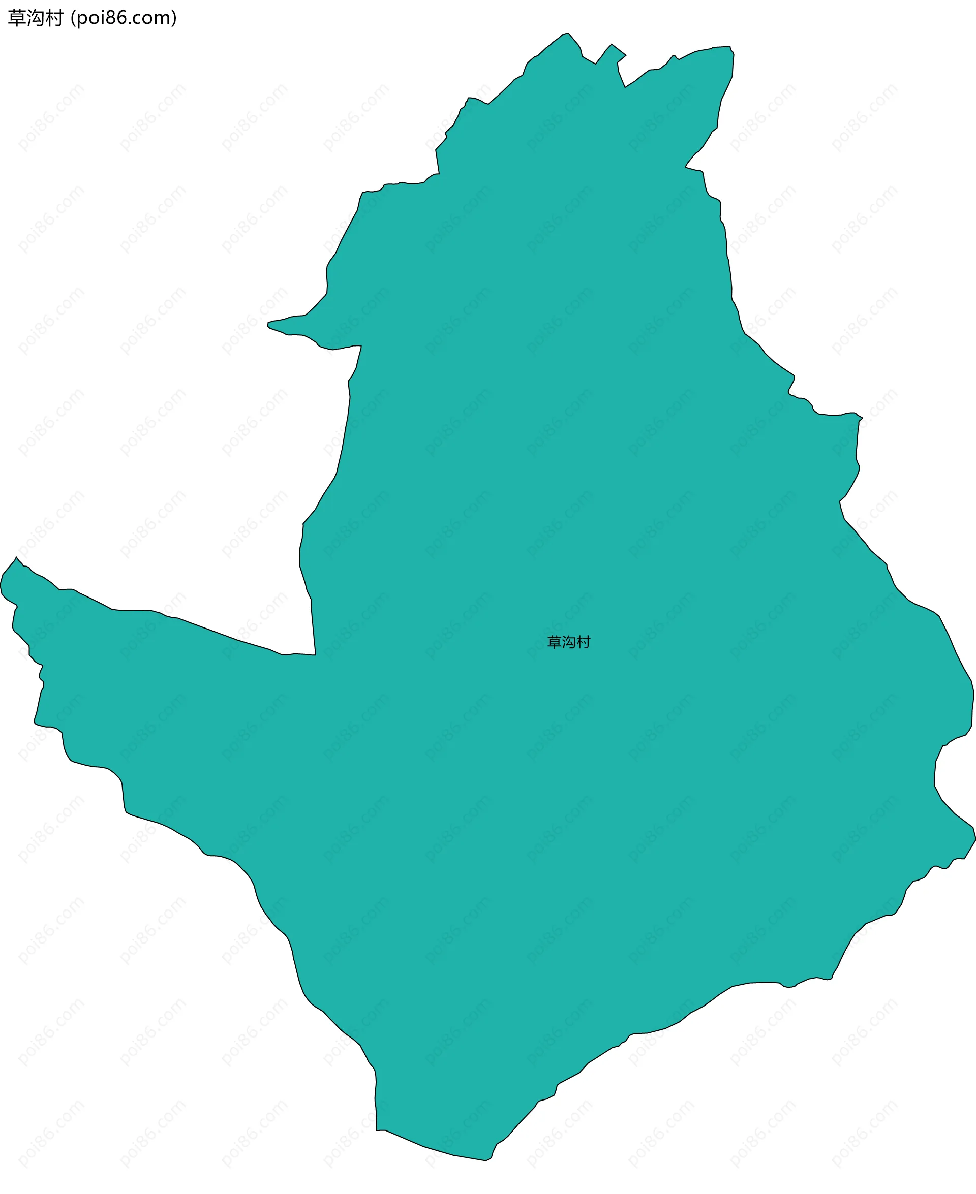 草沟村边界地图