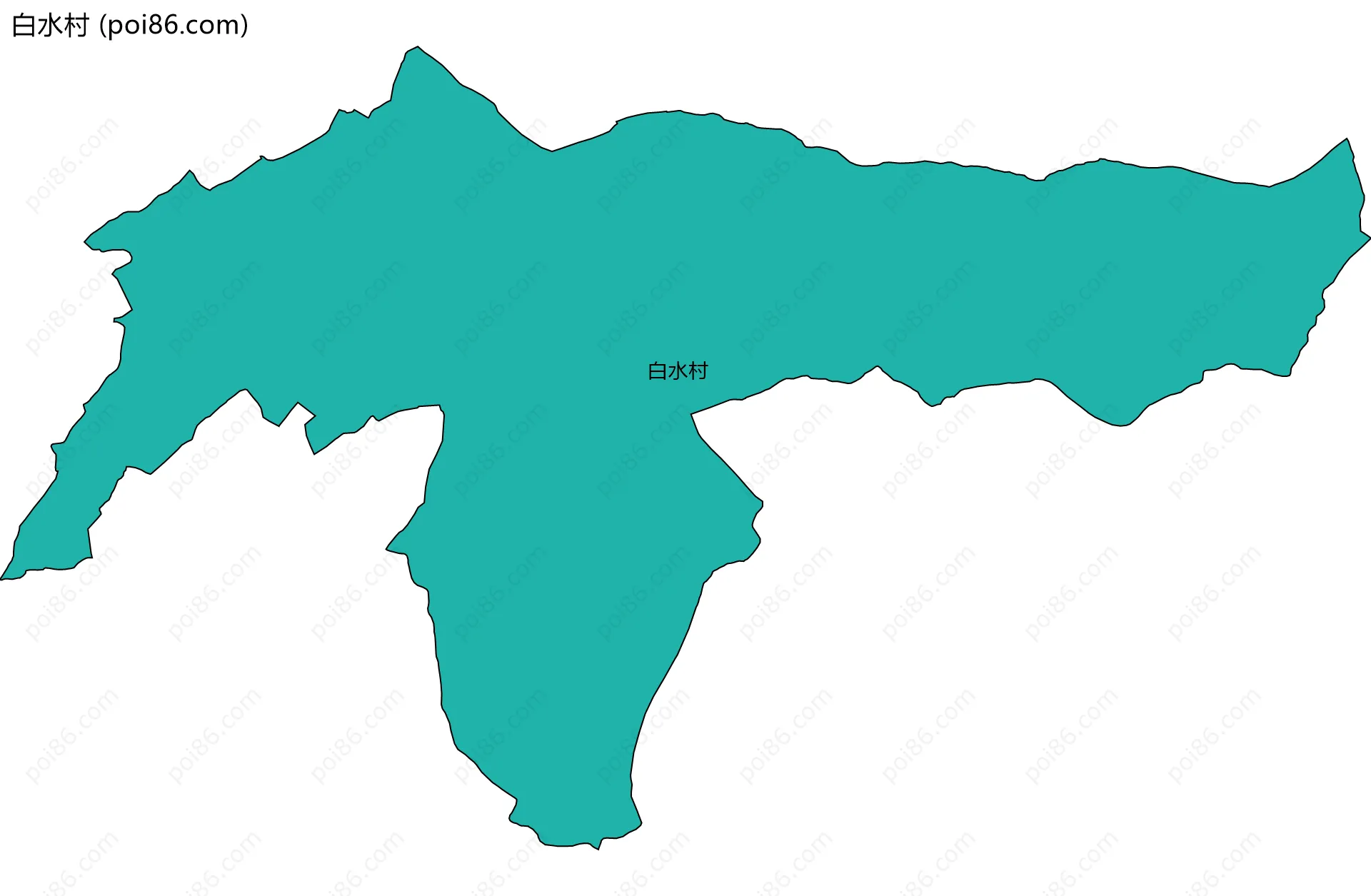 白水村边界地图