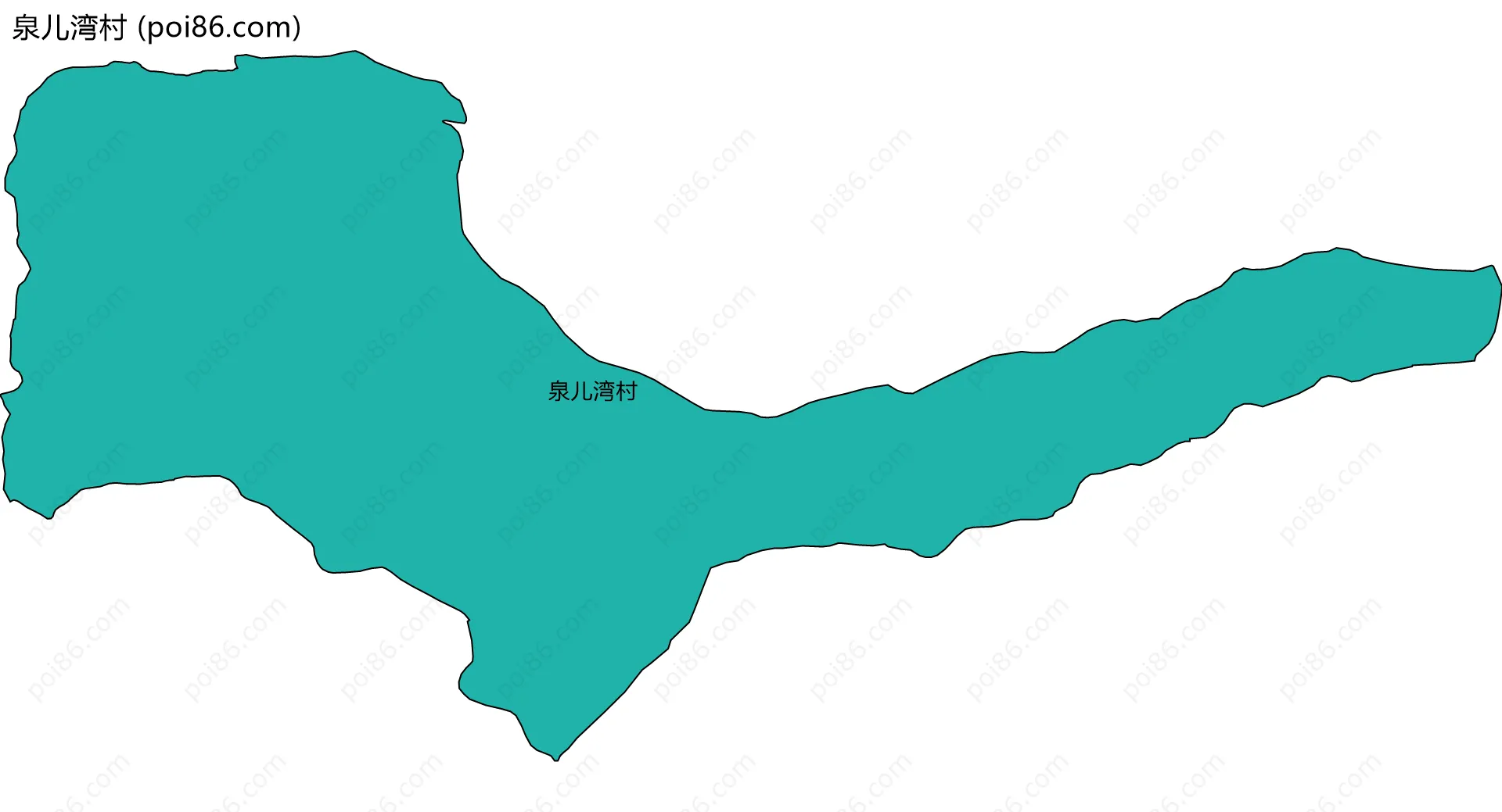 泉儿湾村边界地图