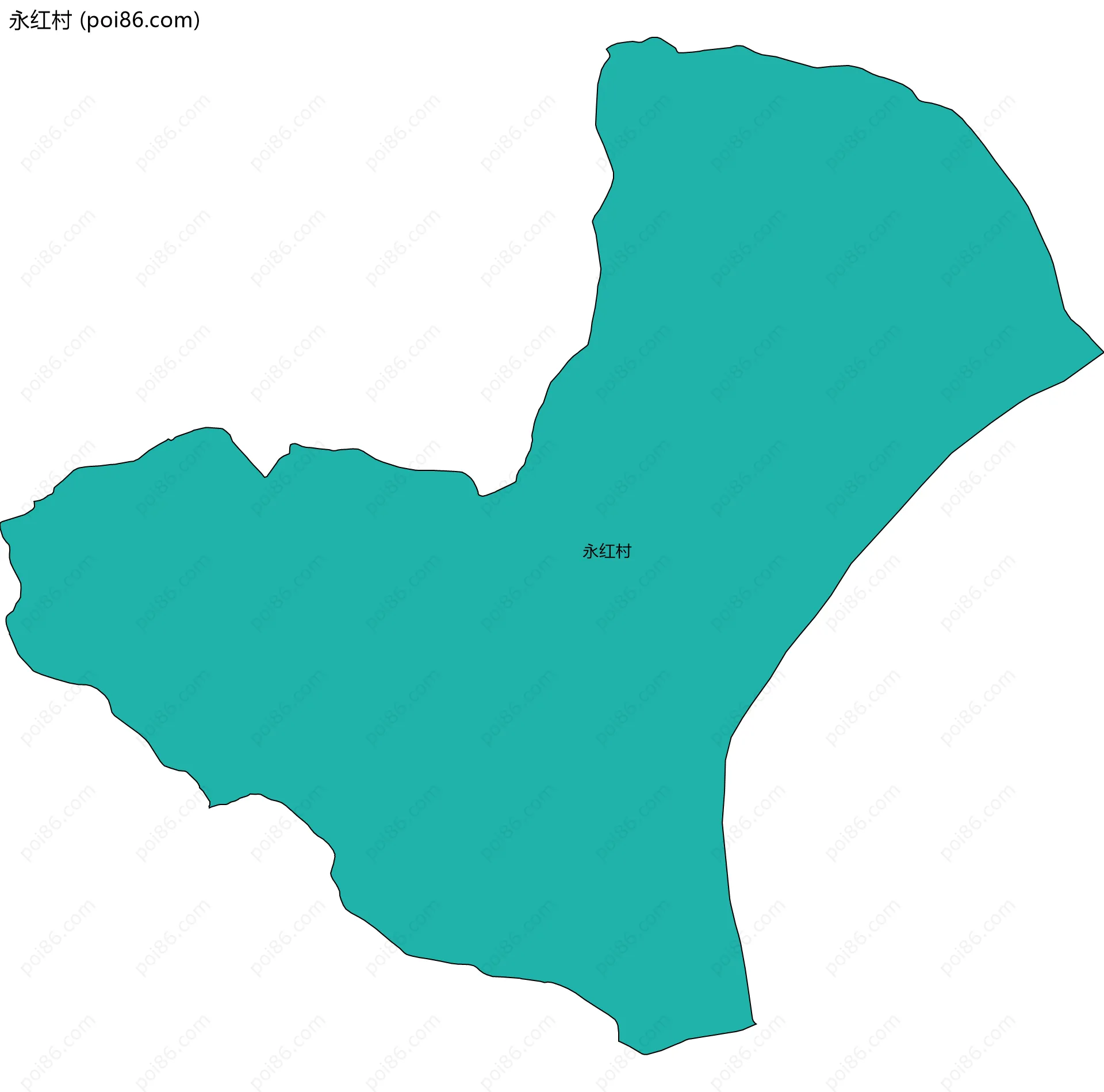 永红村边界地图