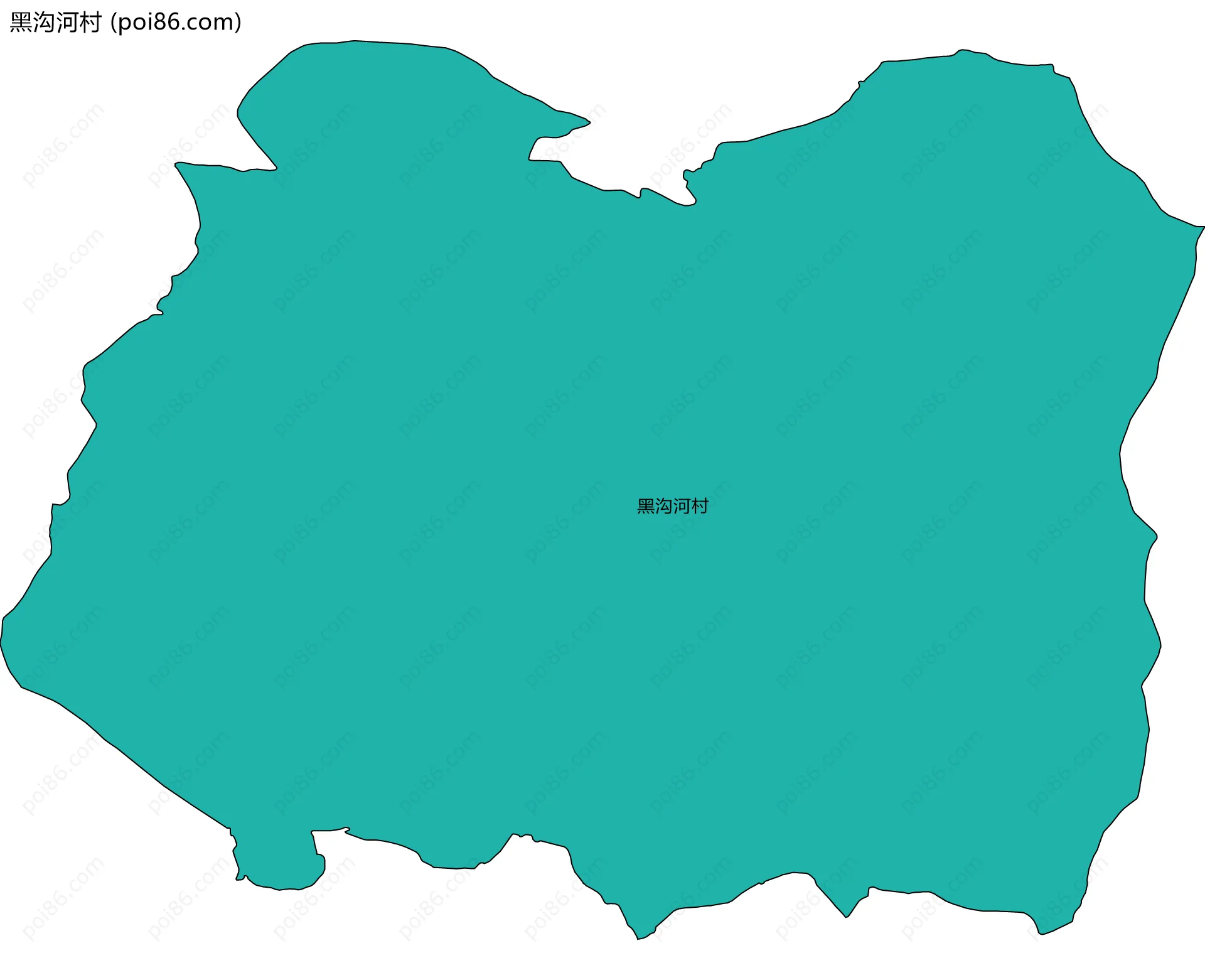 黑沟河村边界地图