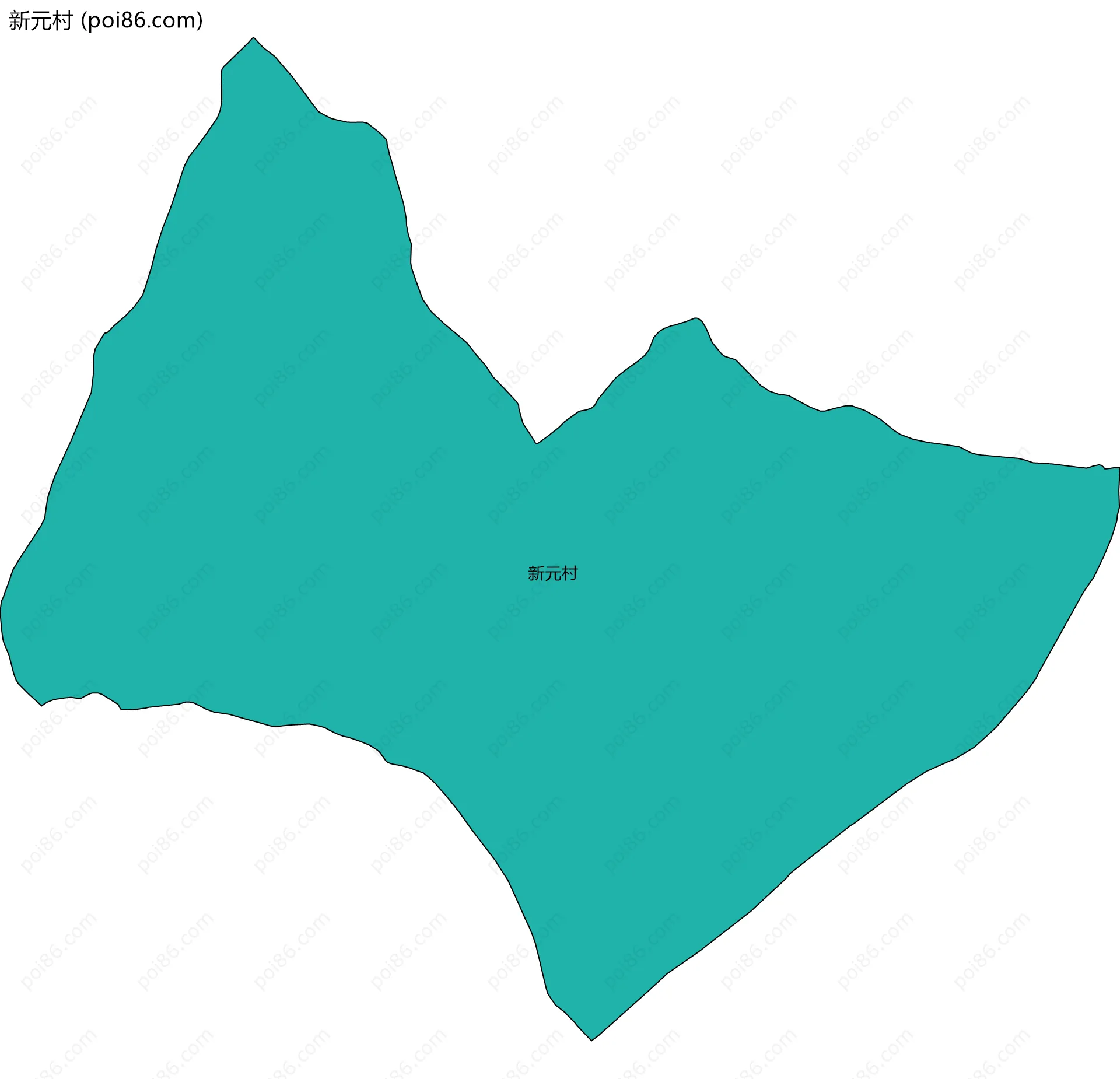 新元村边界地图