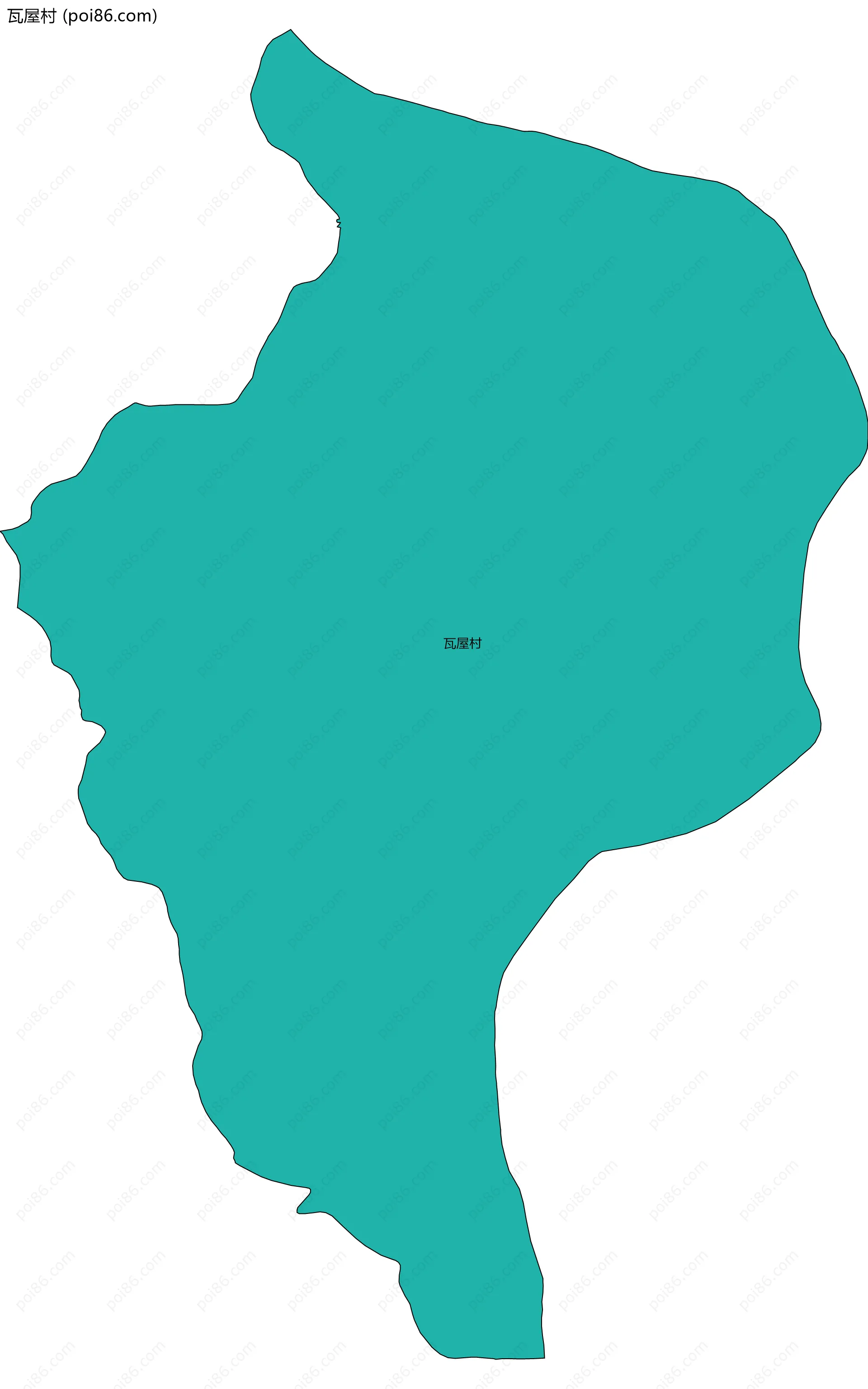 瓦屋村边界地图