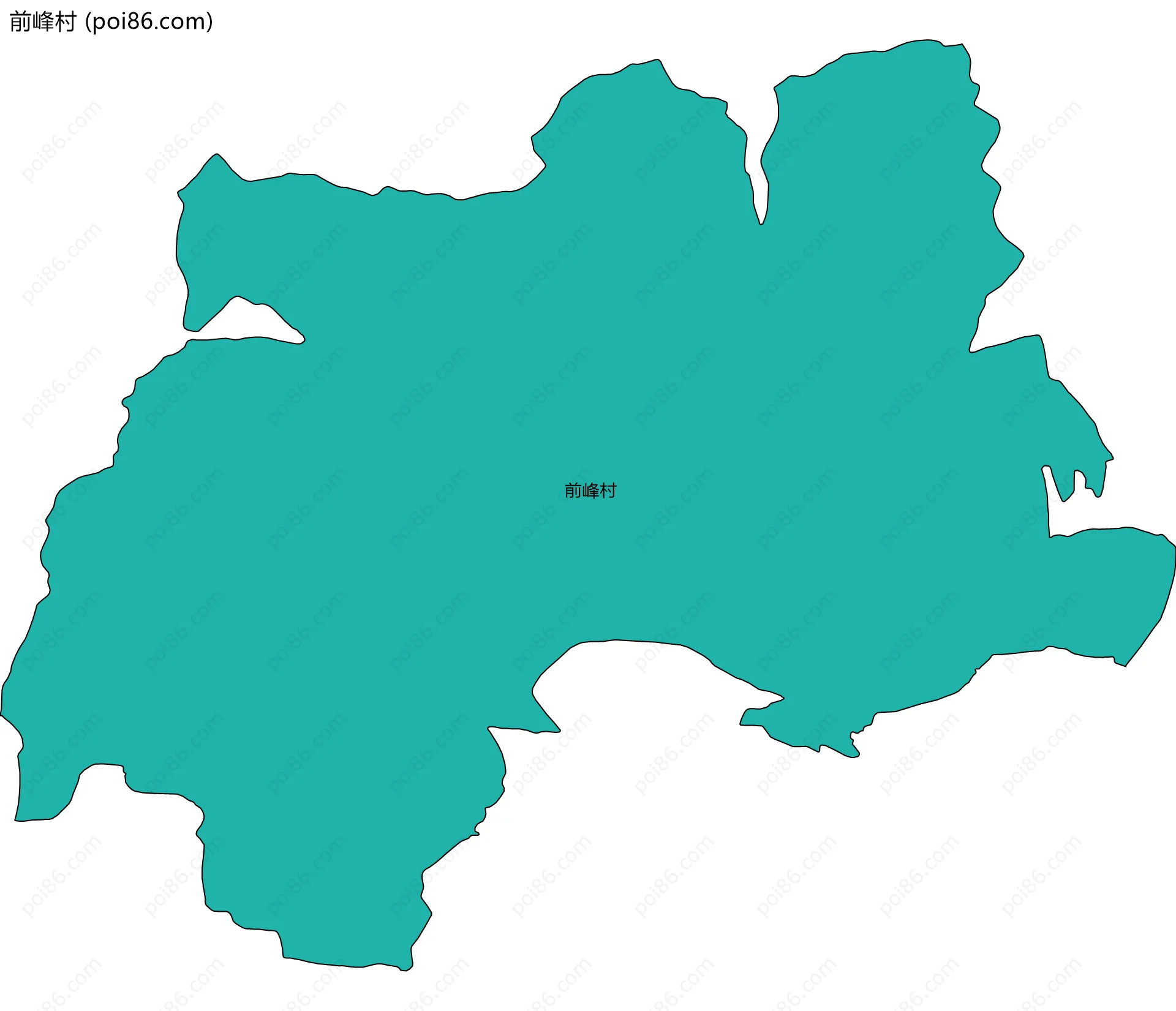 前峰村边界地图