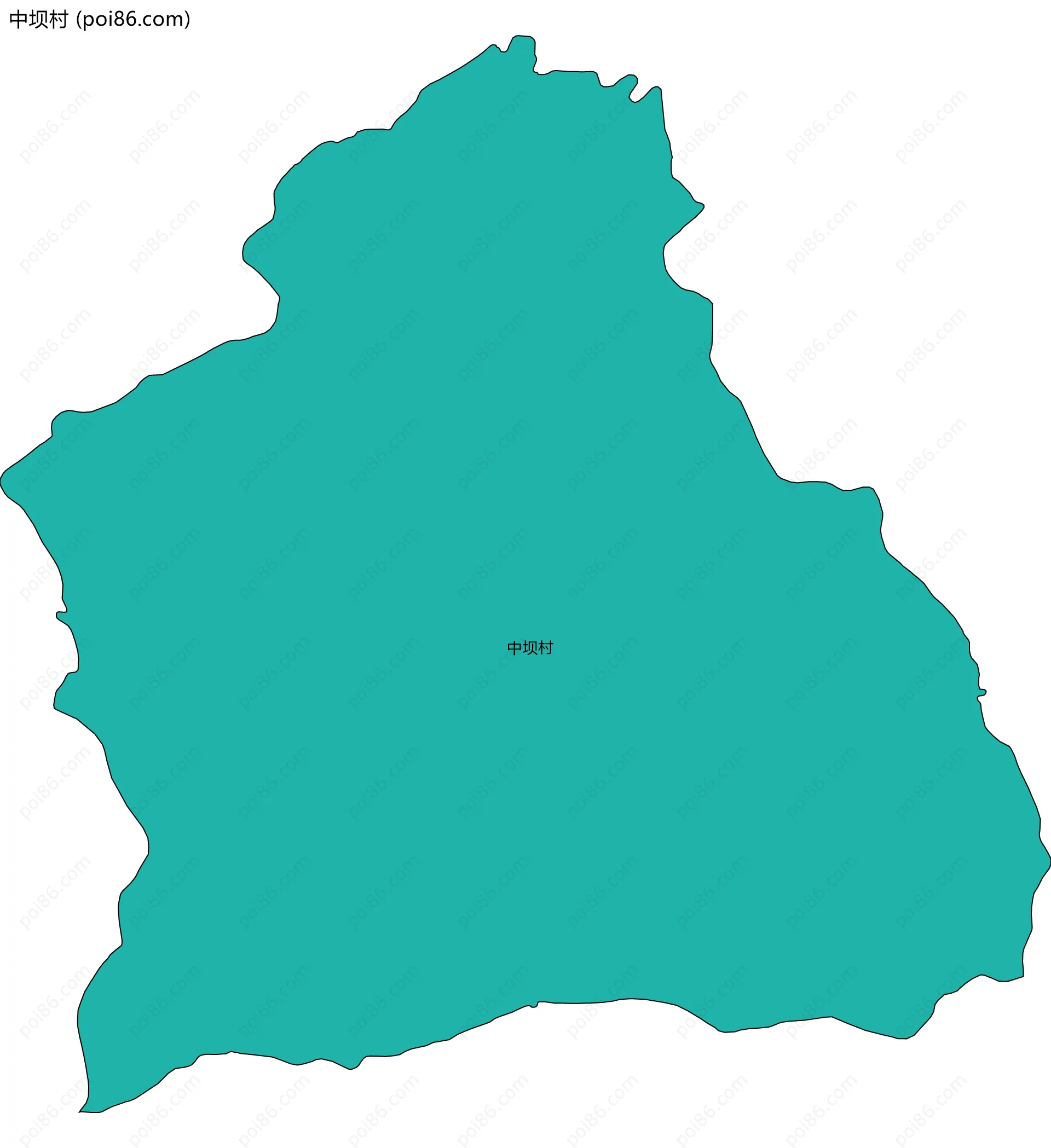 中坝村边界地图