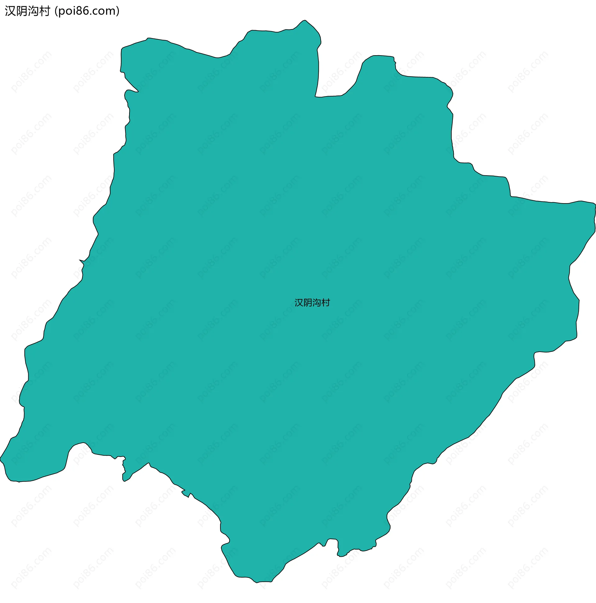 汉阴沟村边界地图