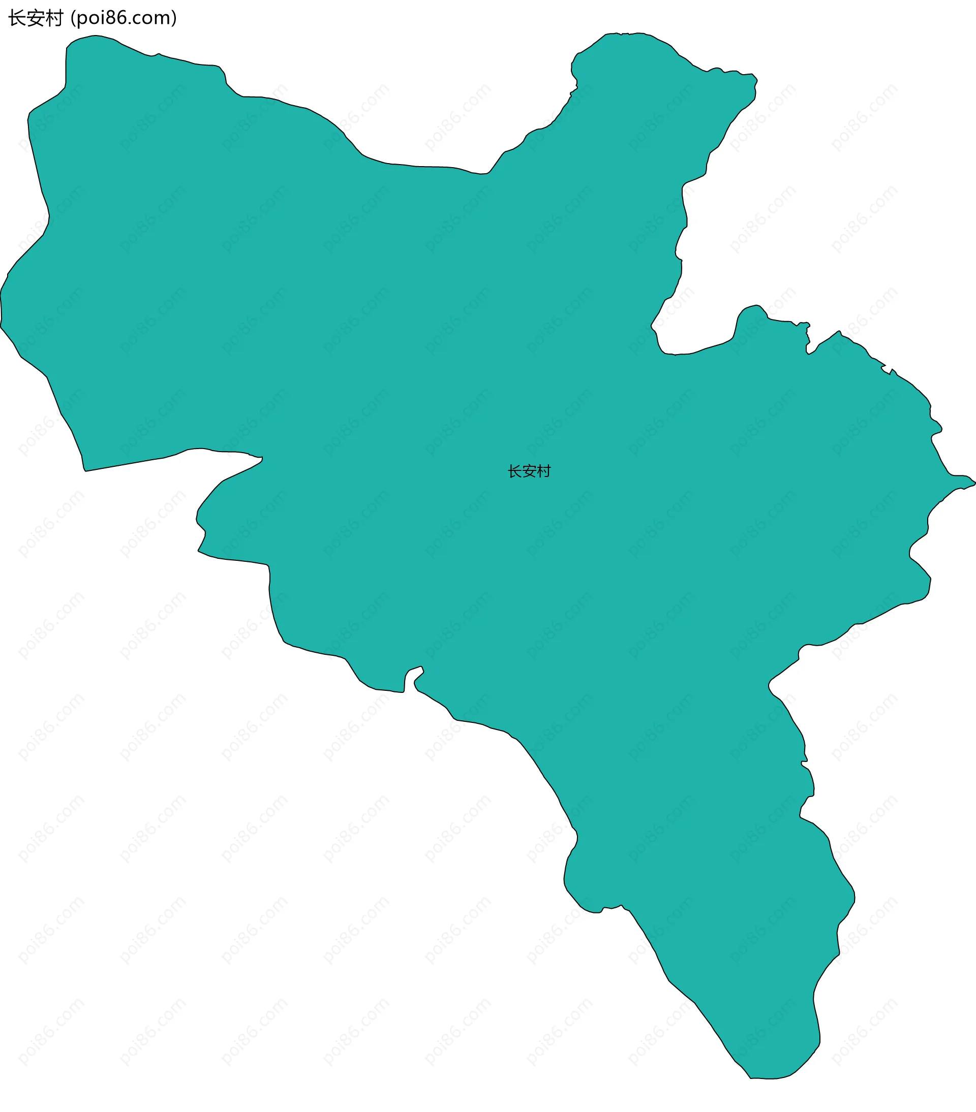 长安村边界地图