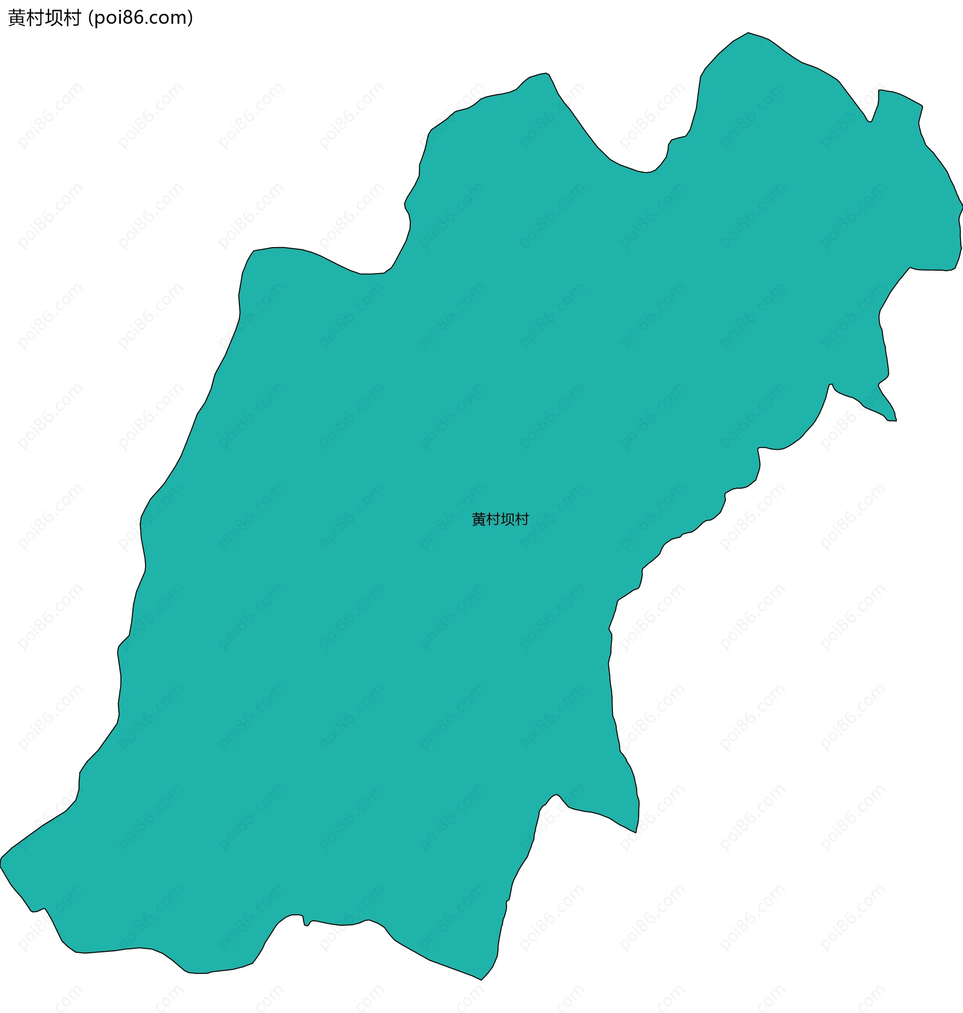 黄村坝村边界地图