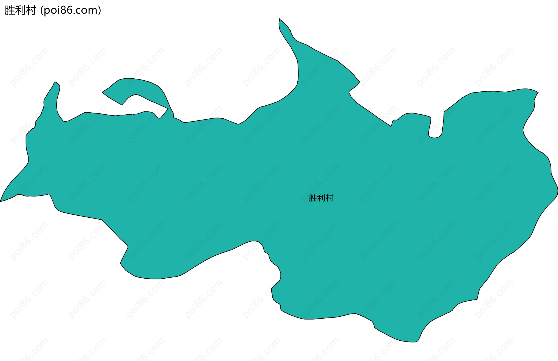 胜利村边界地图