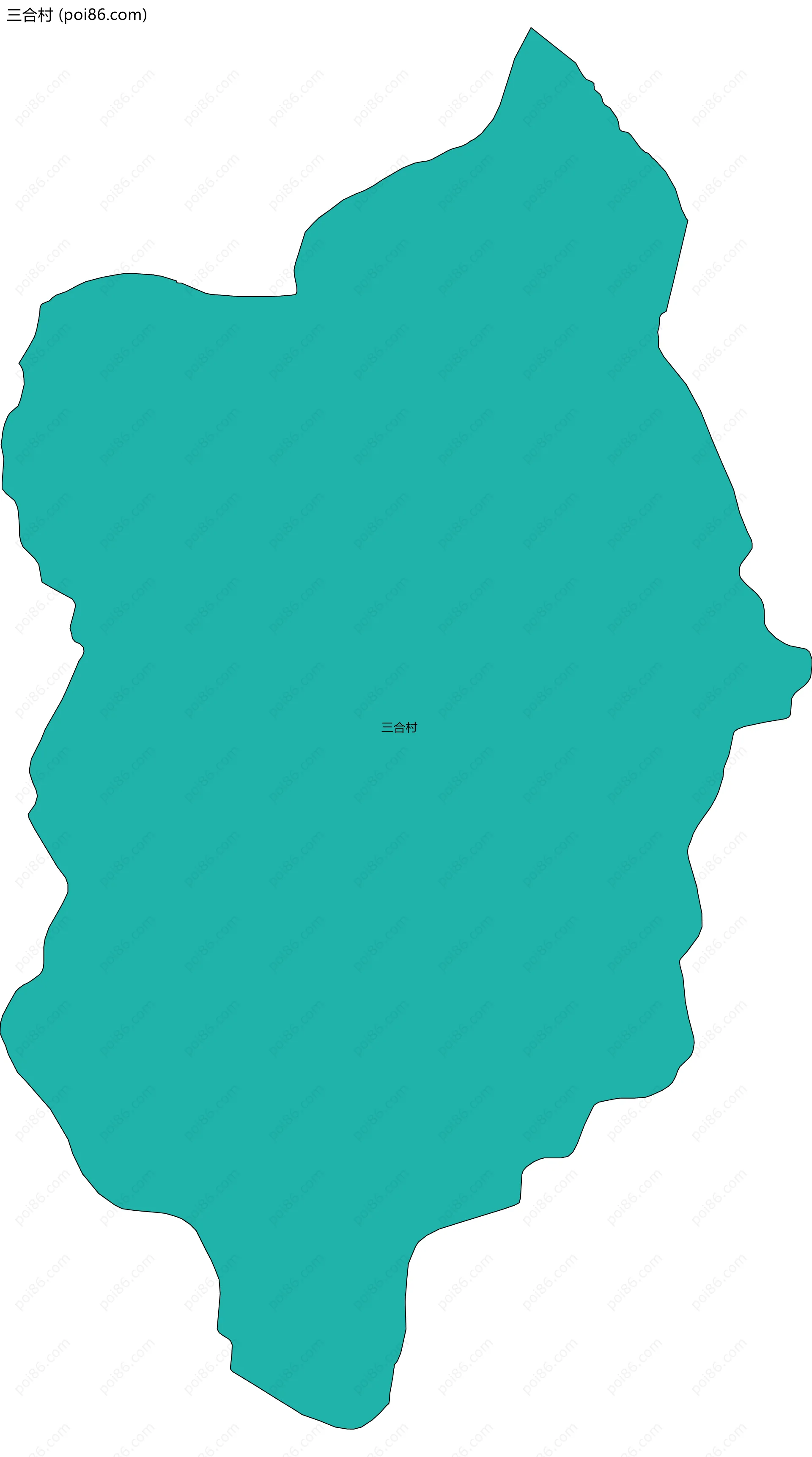 三合村边界地图