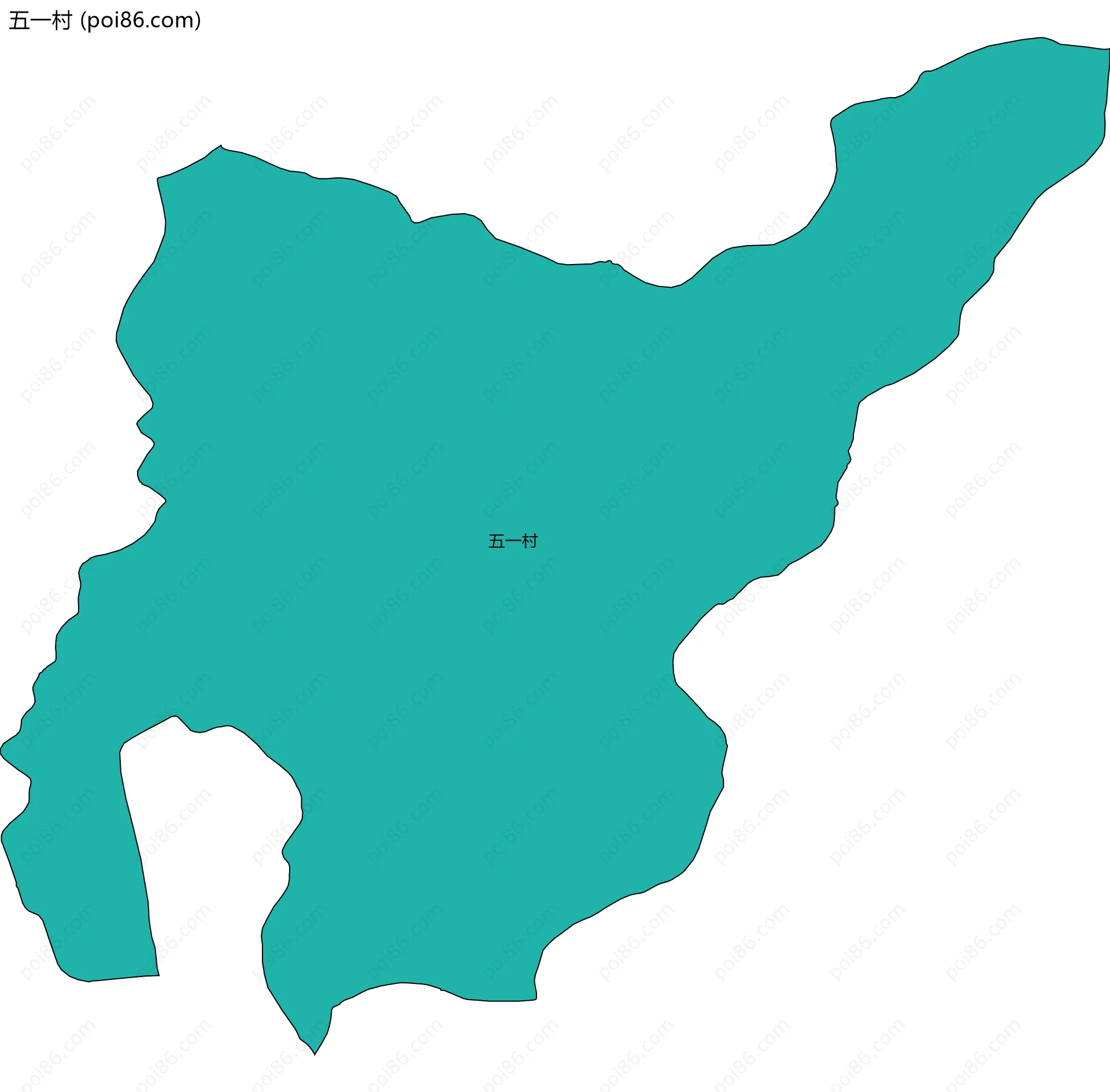 五一村边界地图