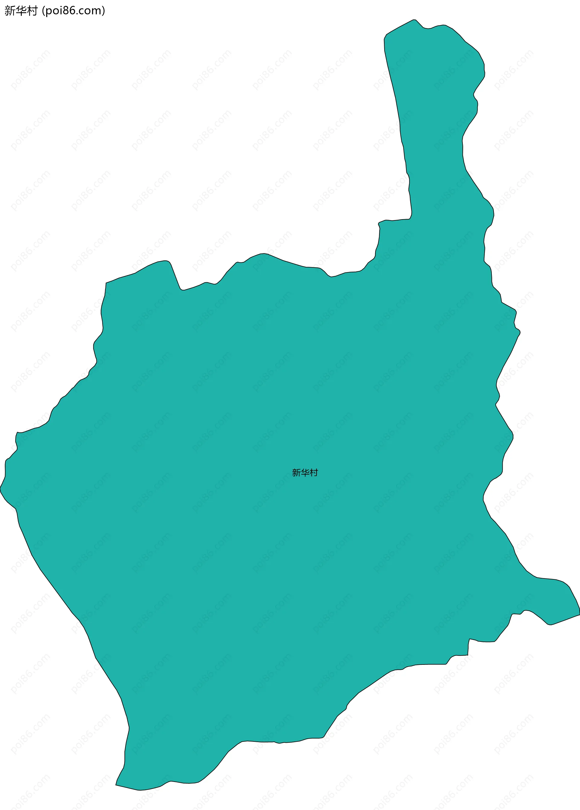 新华村边界地图