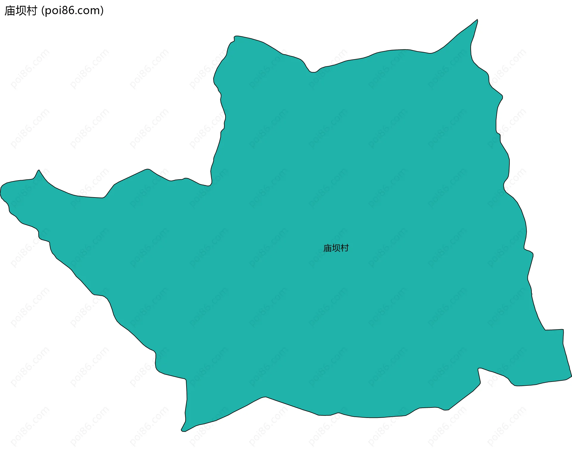 庙坝村边界地图