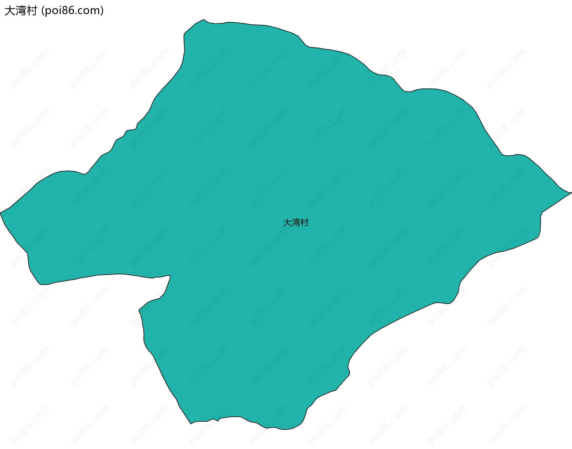 大湾村边界地图