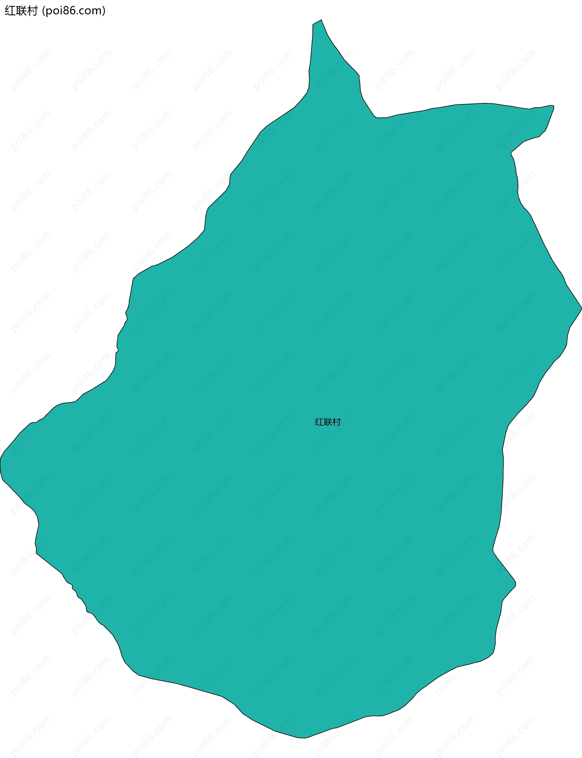 红联村边界地图