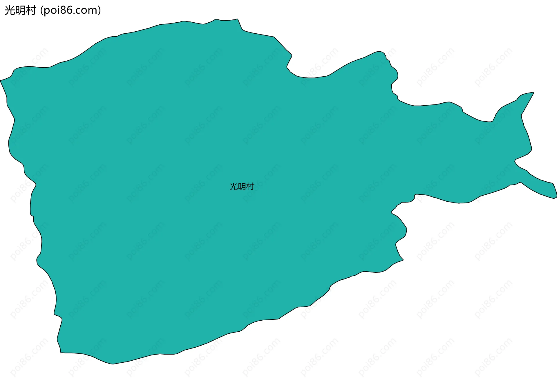 光明村边界地图