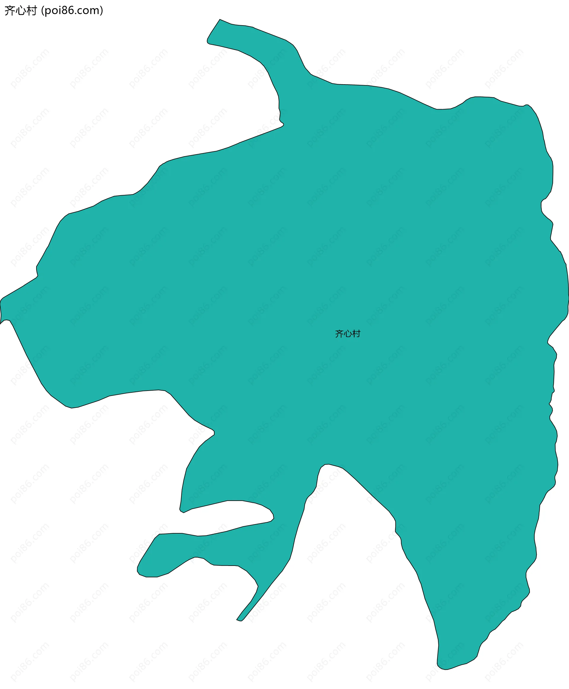 齐心村边界地图