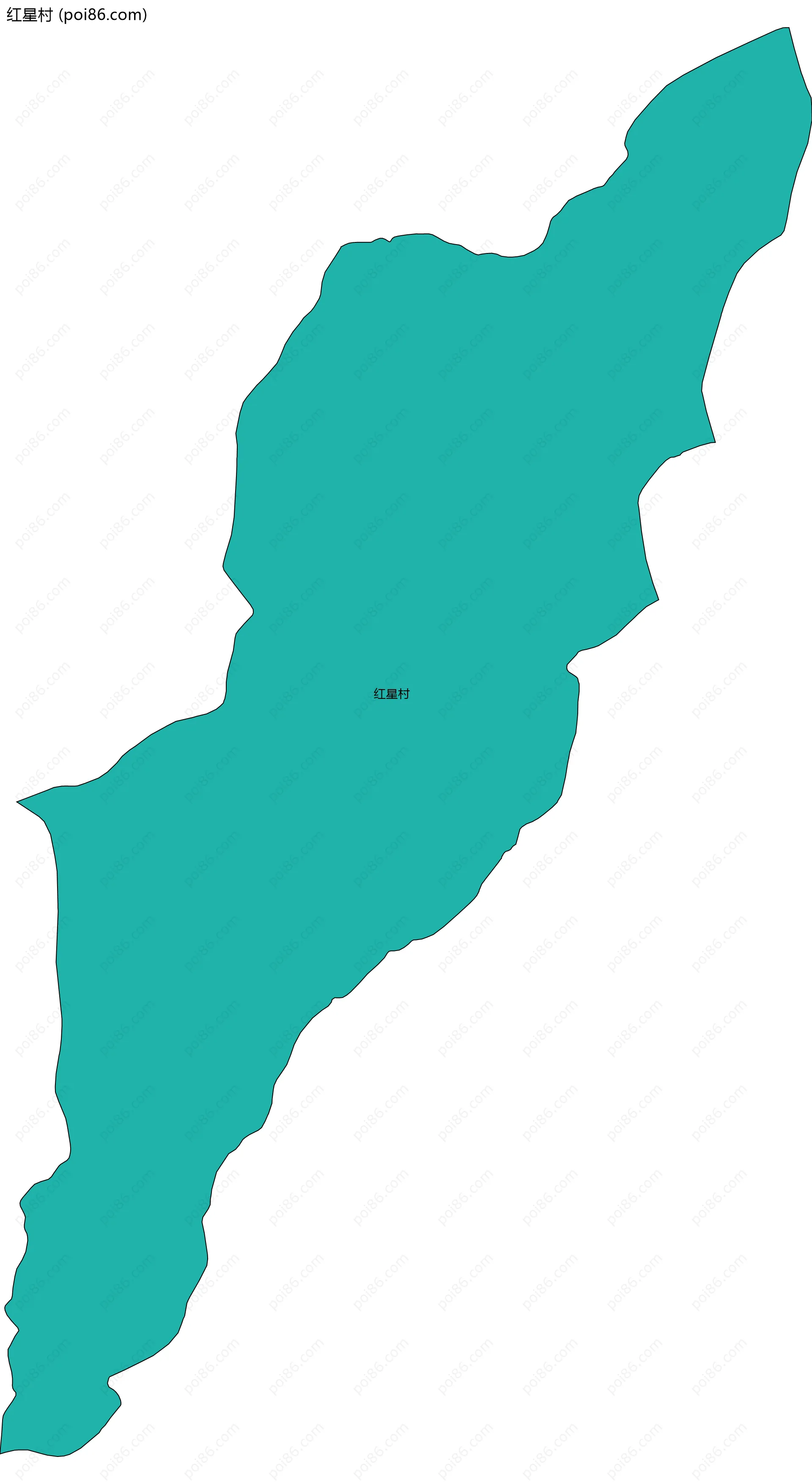 红星村边界地图