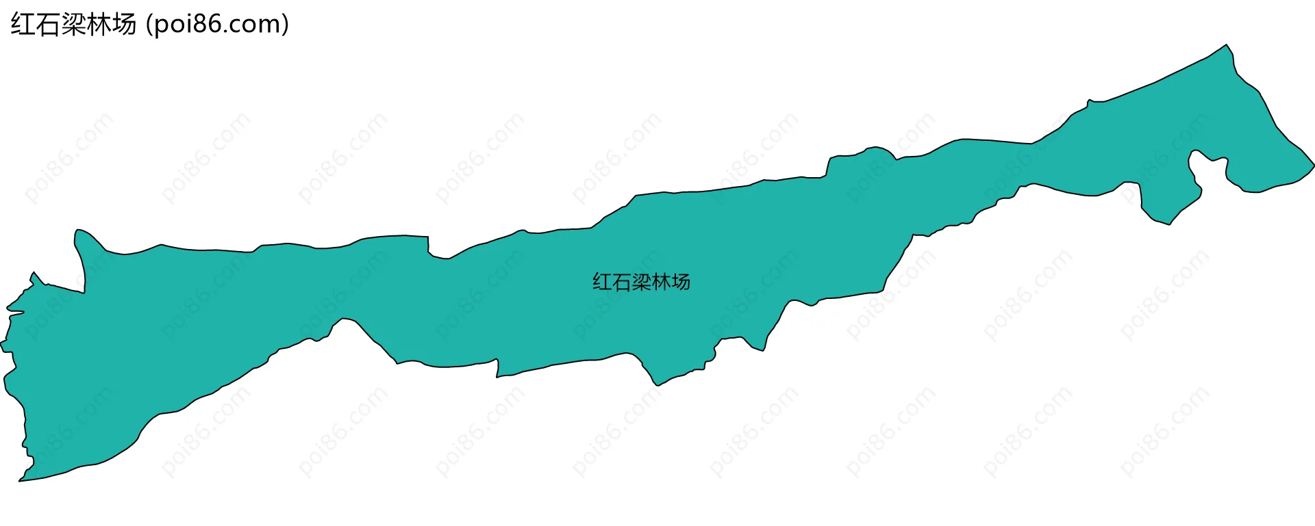 红石梁林场边界地图