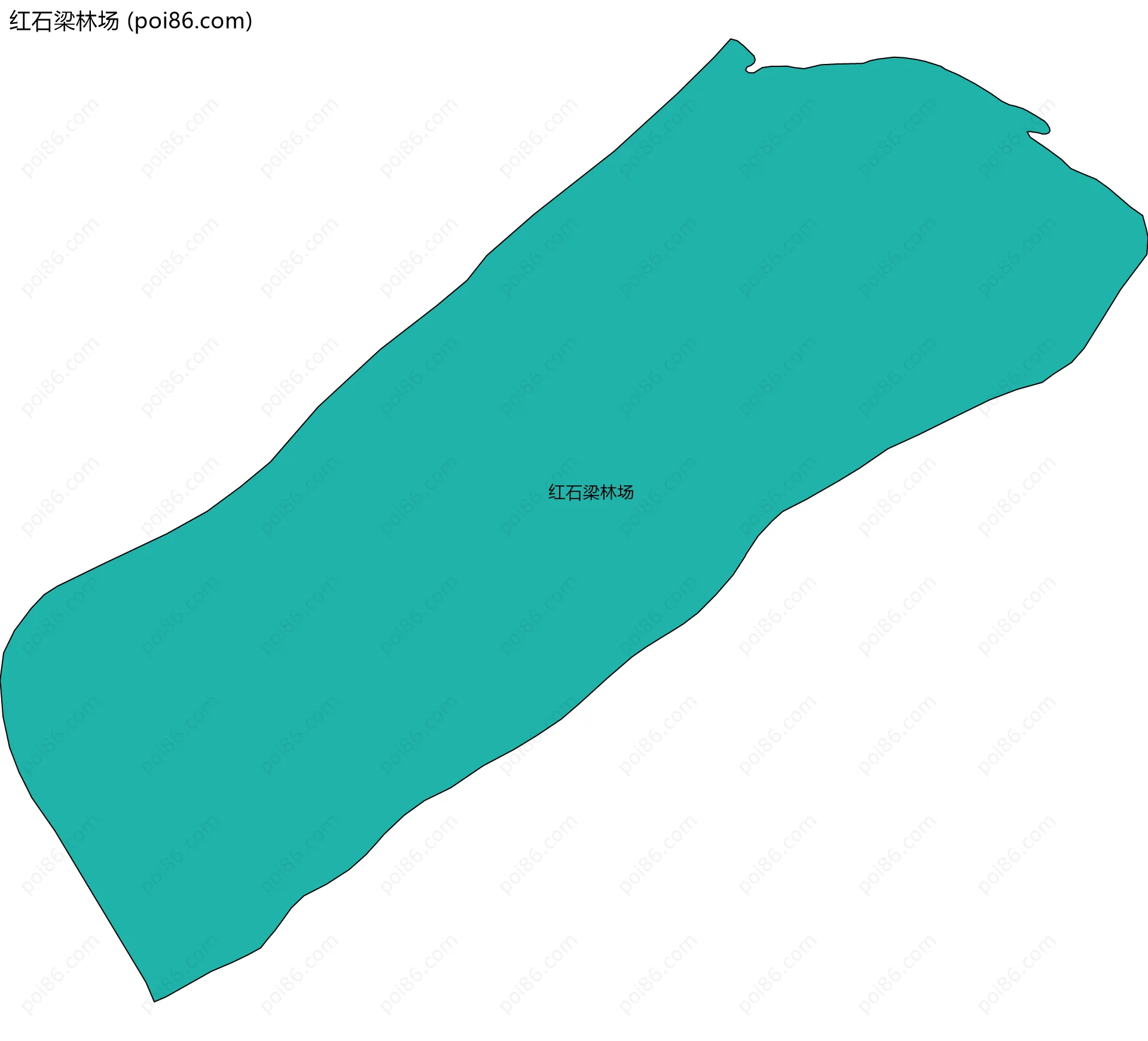 红石梁林场边界地图