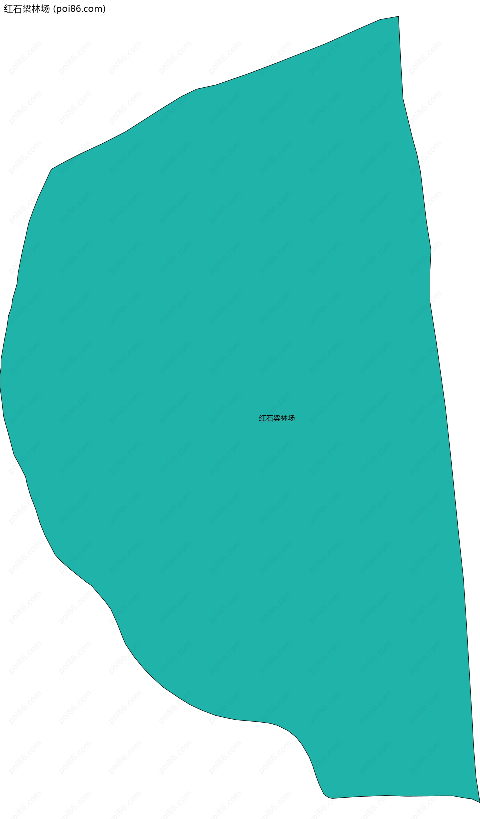 红石梁林场边界地图