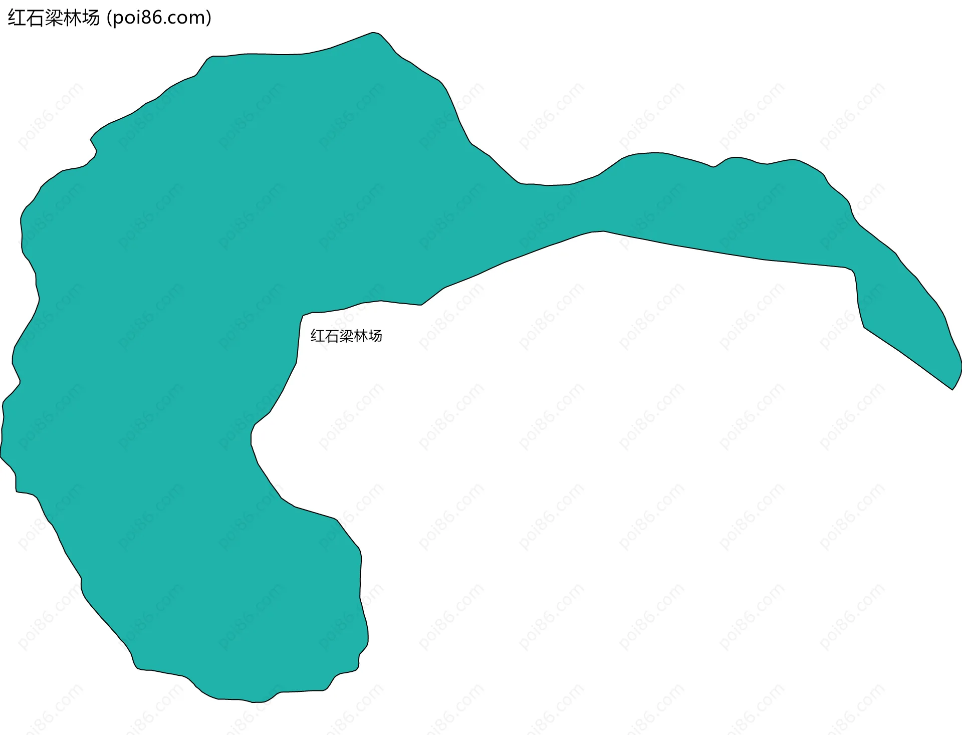 红石梁林场边界地图