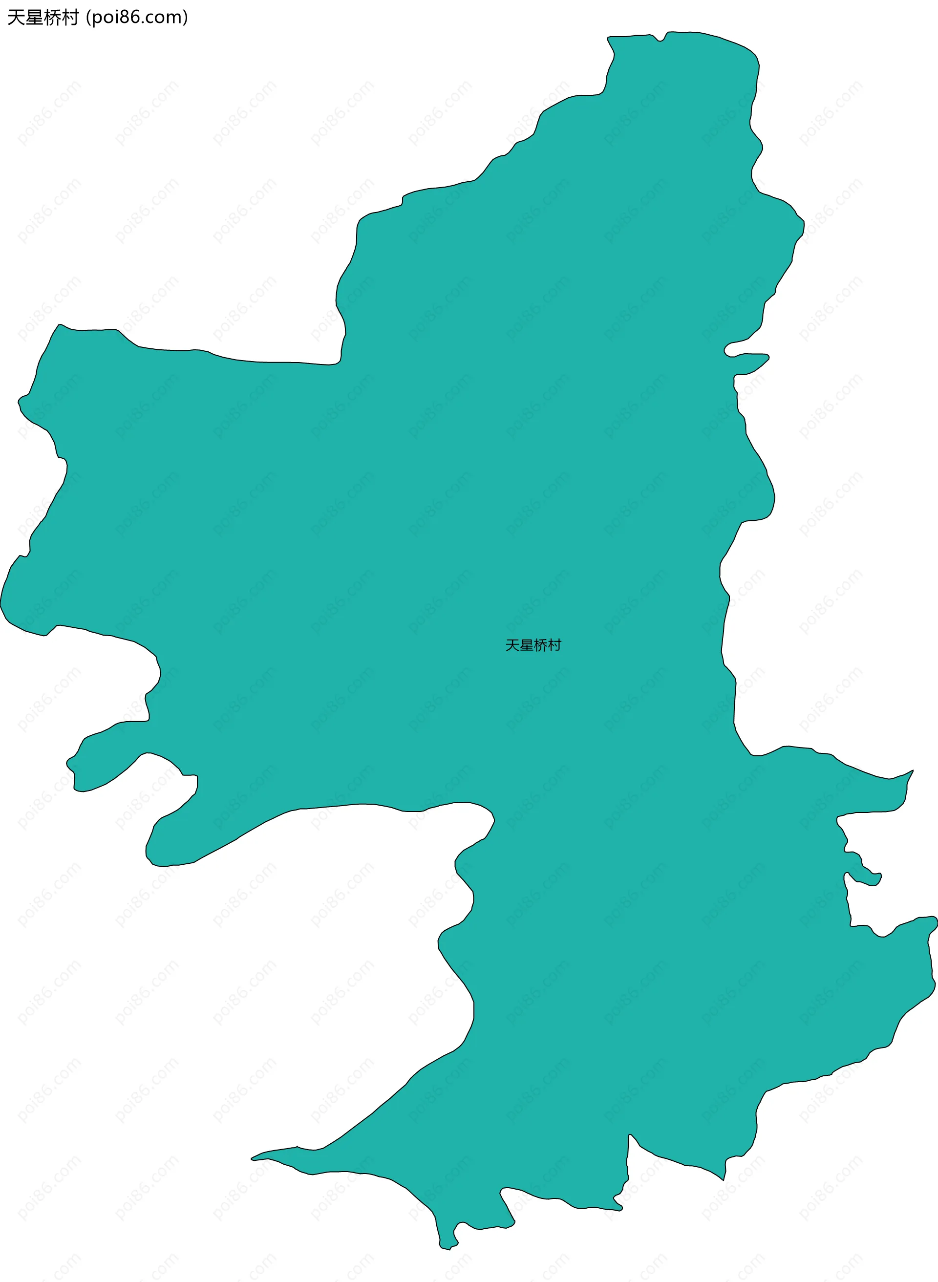 天星桥村边界地图