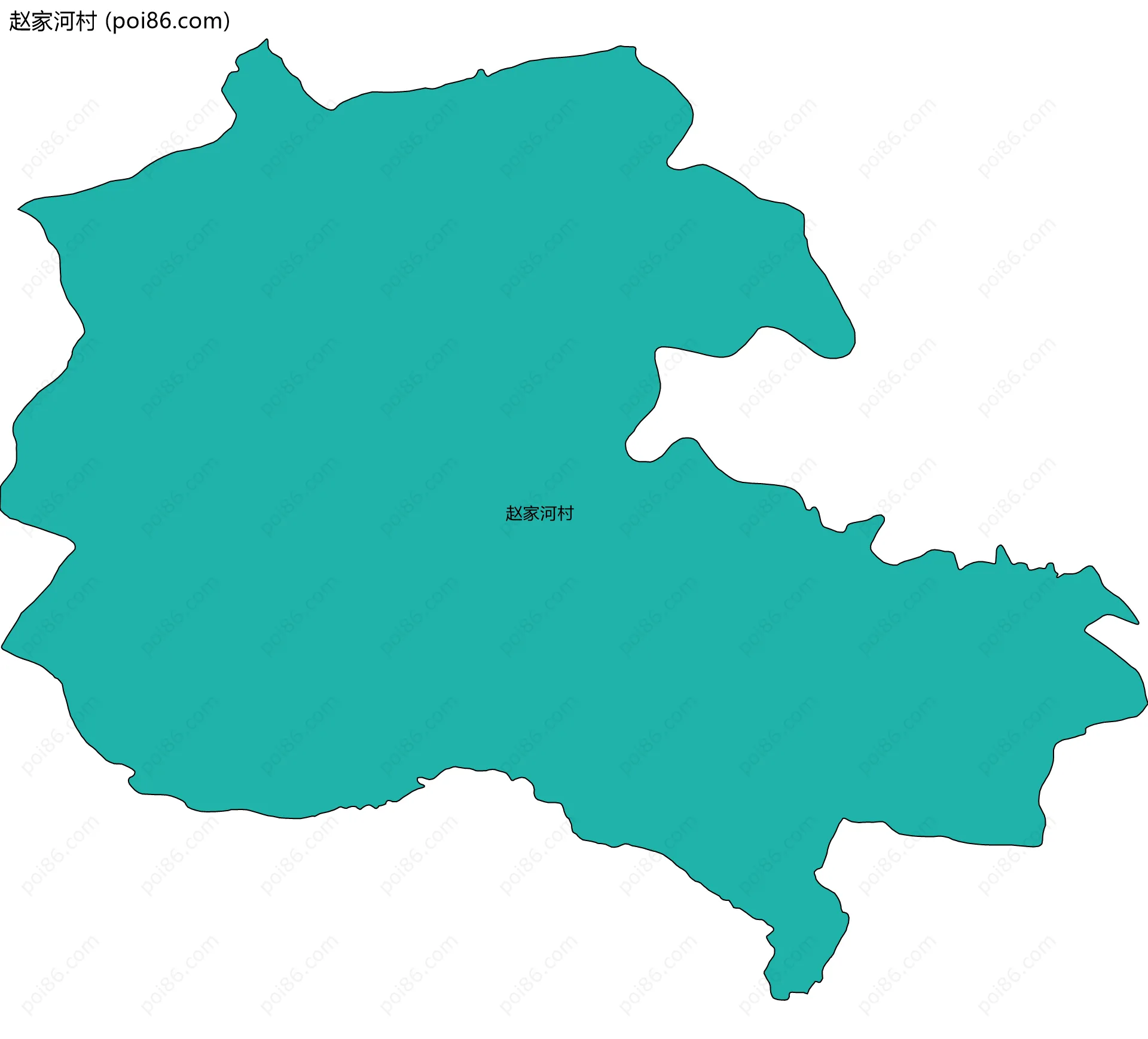 赵家河村边界地图