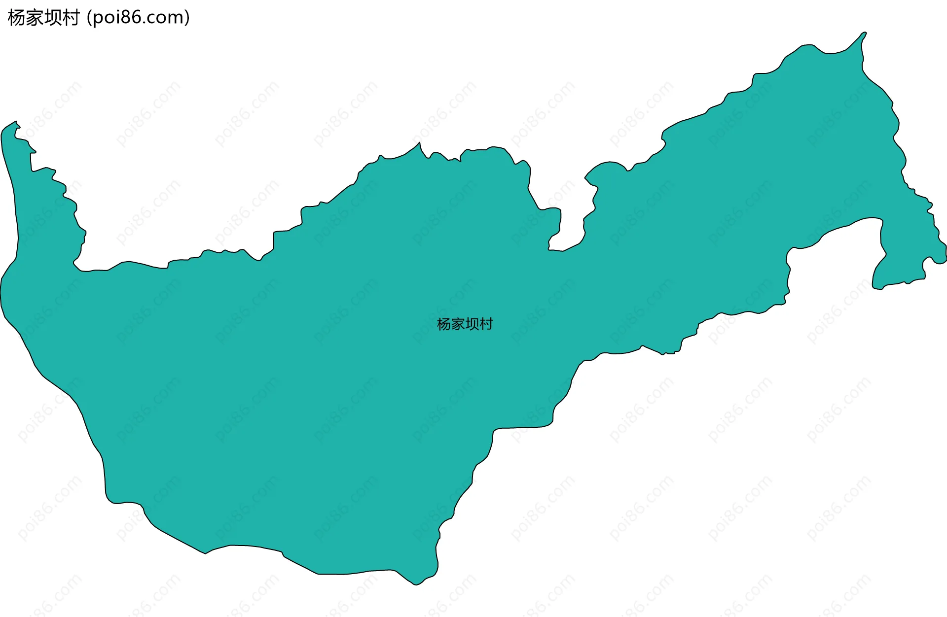 杨家坝村边界地图