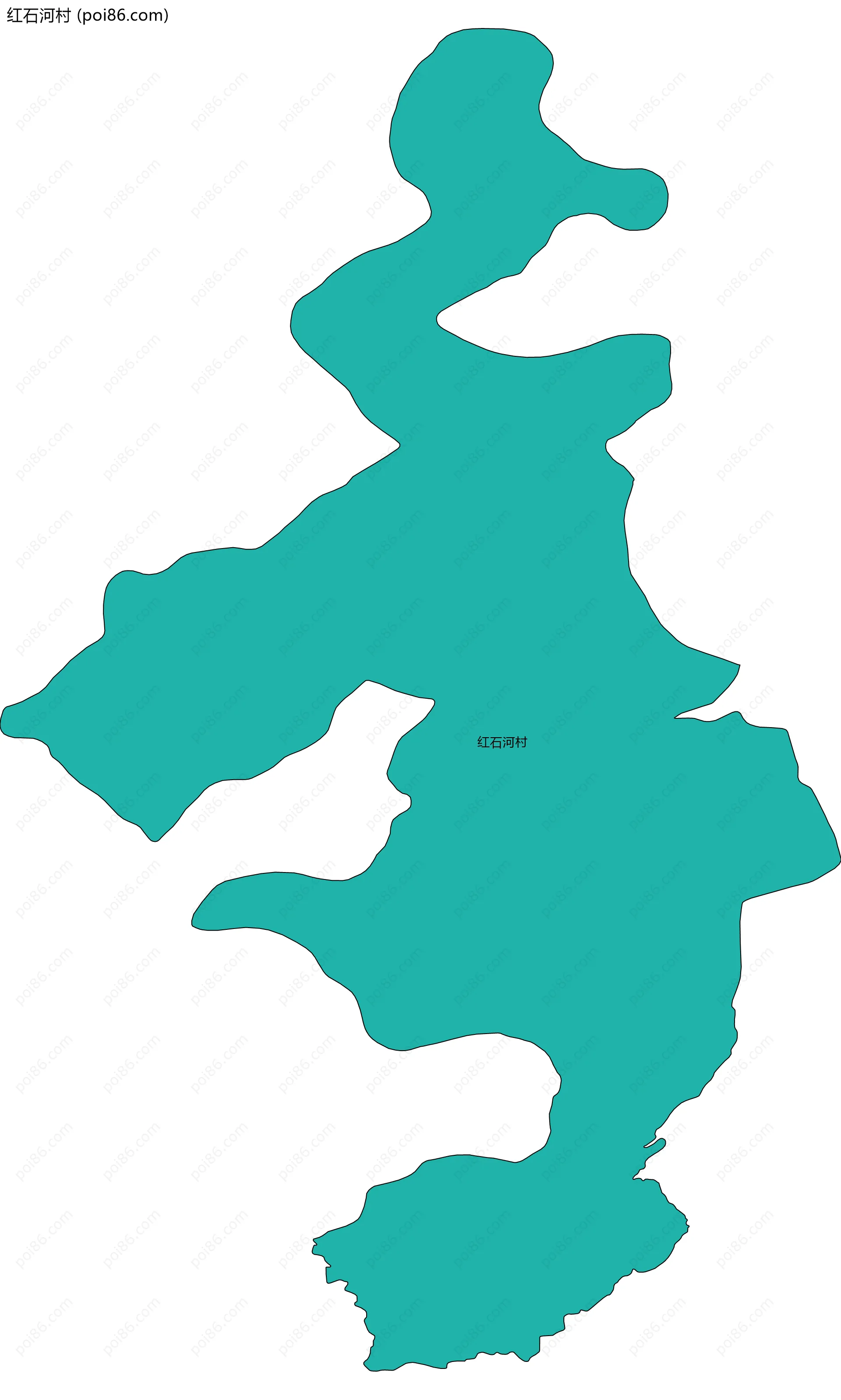 红石河村边界地图