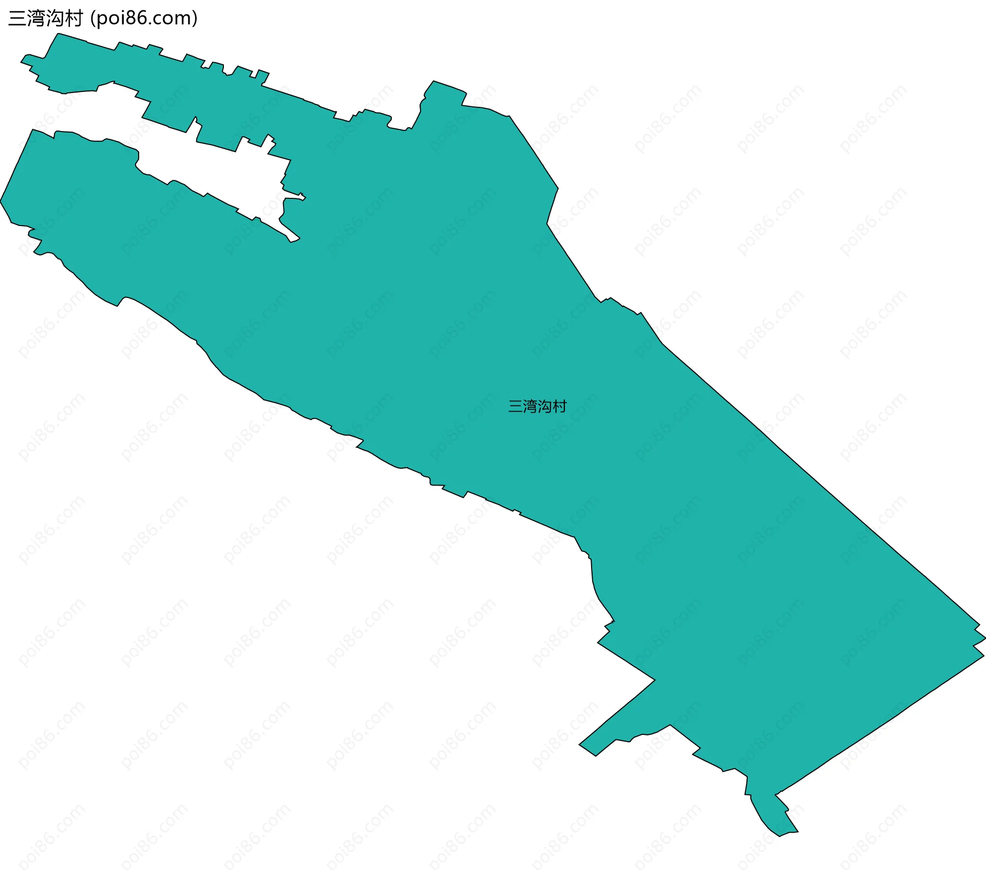 三湾沟村边界地图