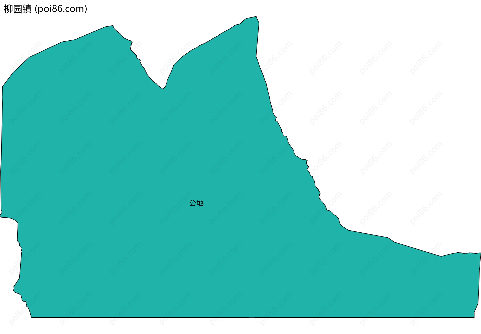 柳园镇边界地图(五级行政区划)