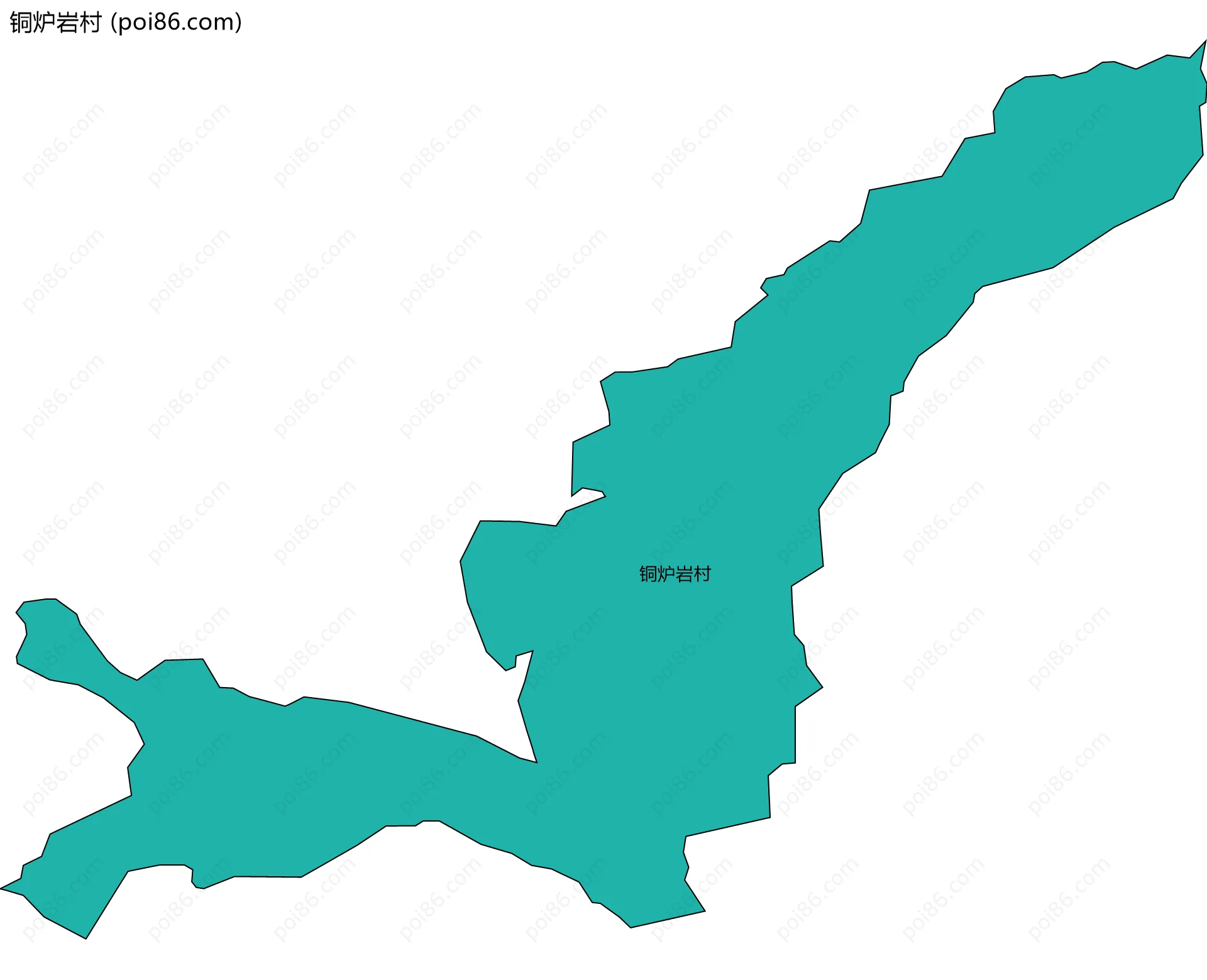 铜炉岩村边界地图