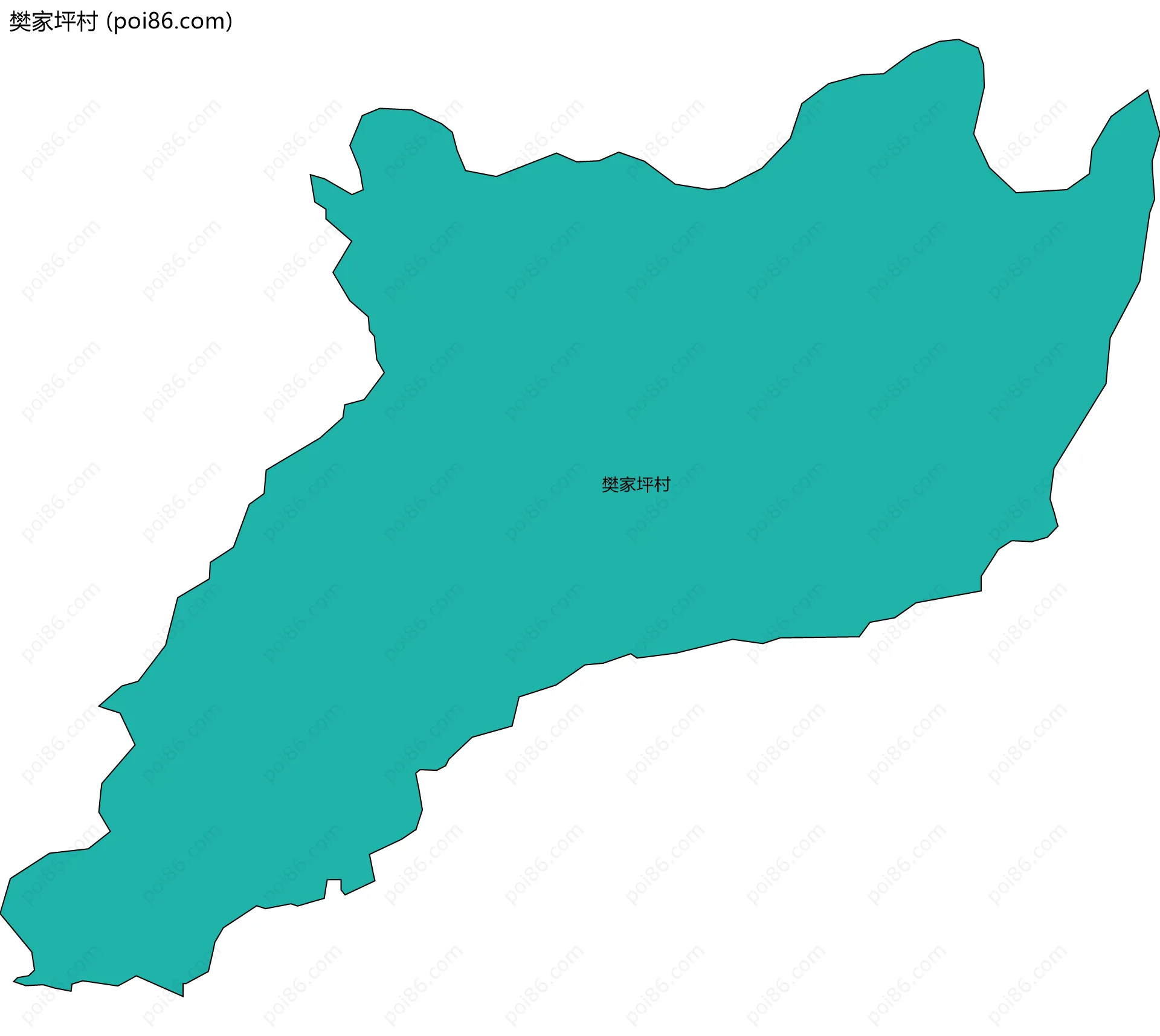 樊家坪村边界地图