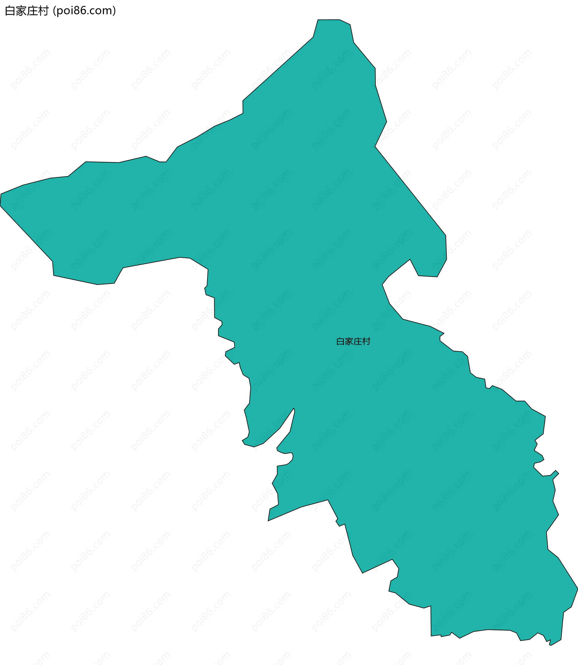 白家庄村边界地图