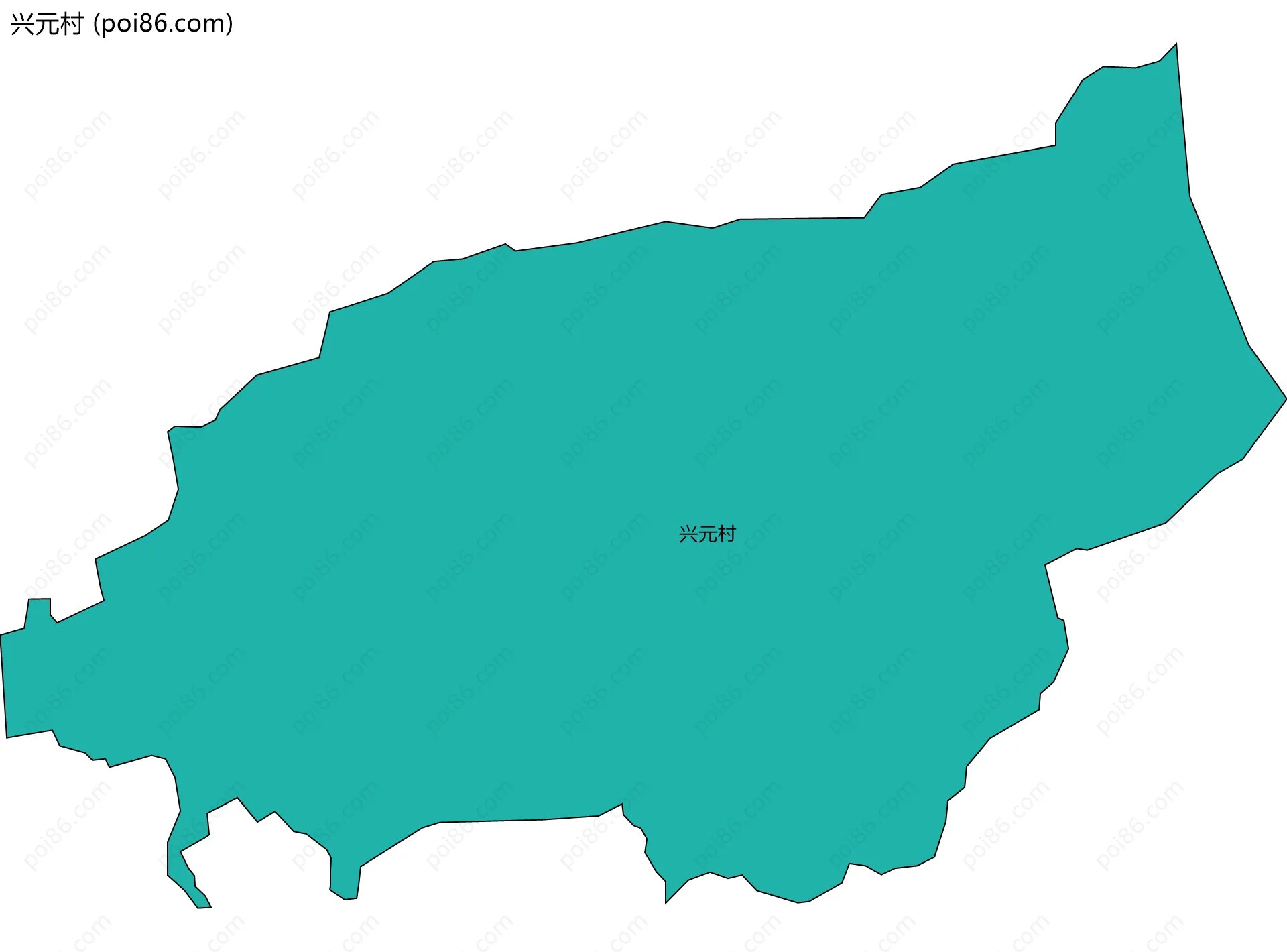 兴元村边界地图