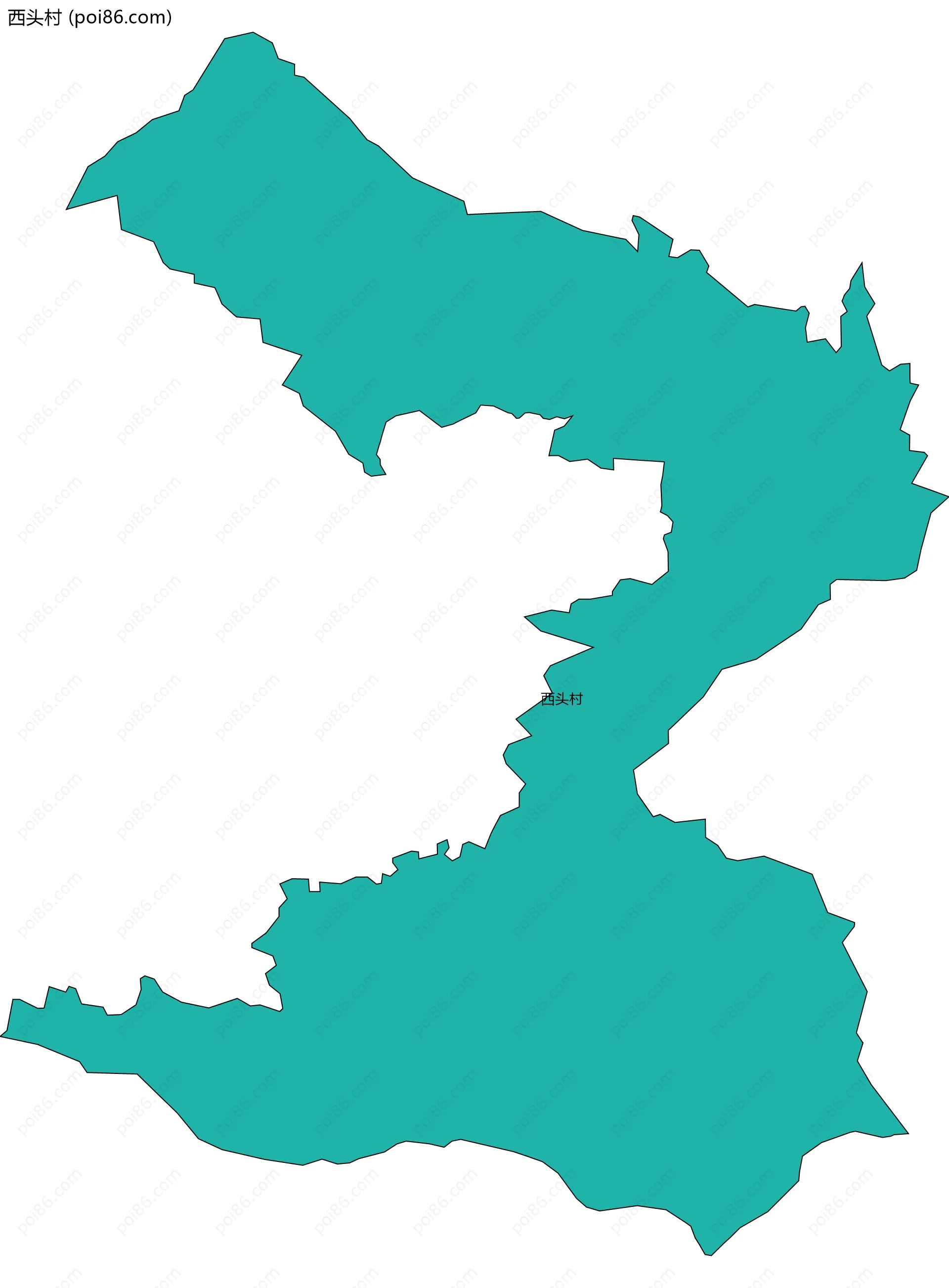 西头村边界地图