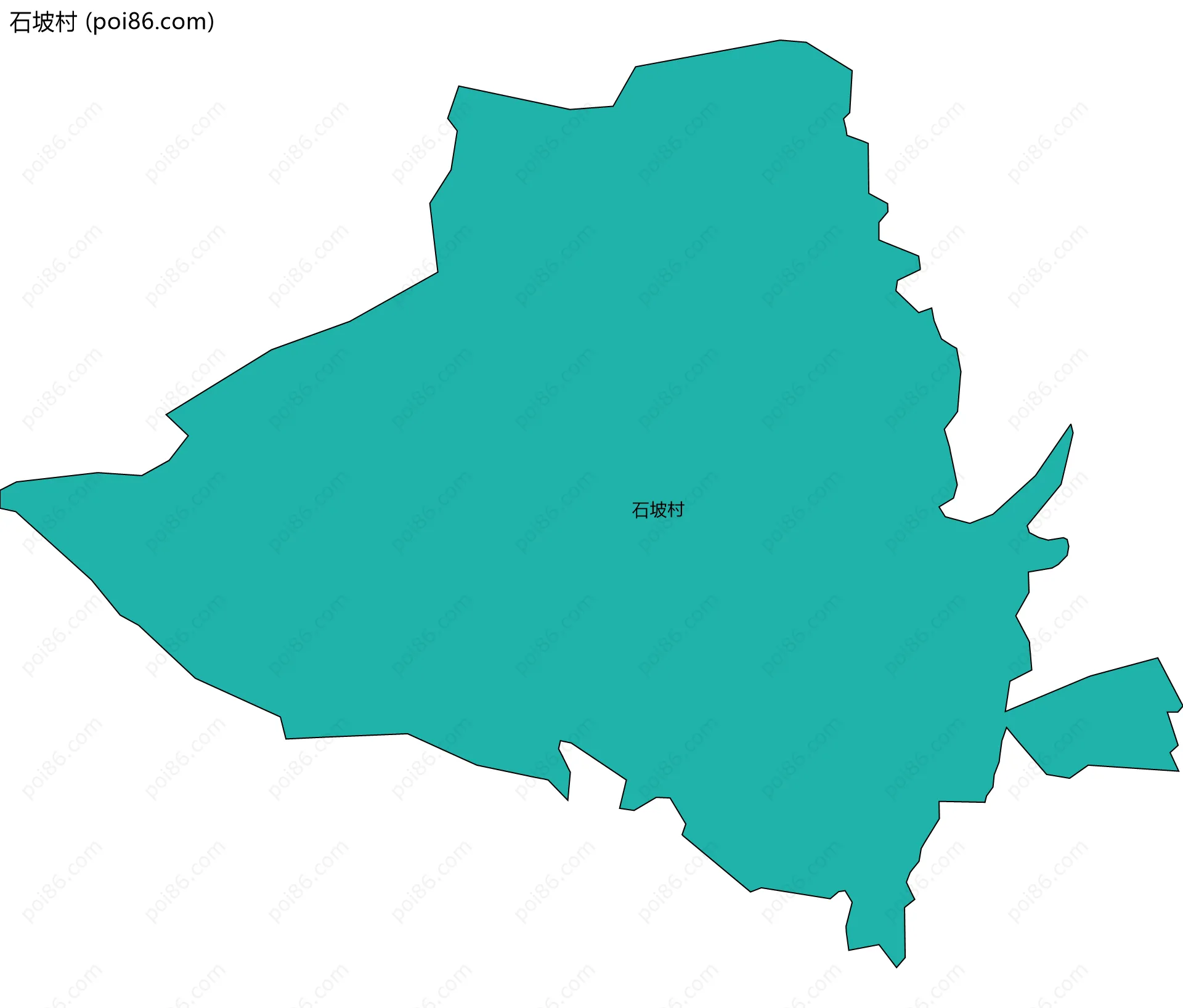 石坡村边界地图