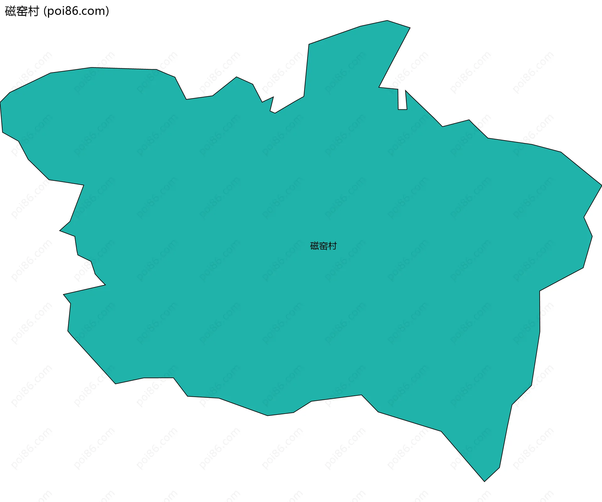 磁窑村边界地图