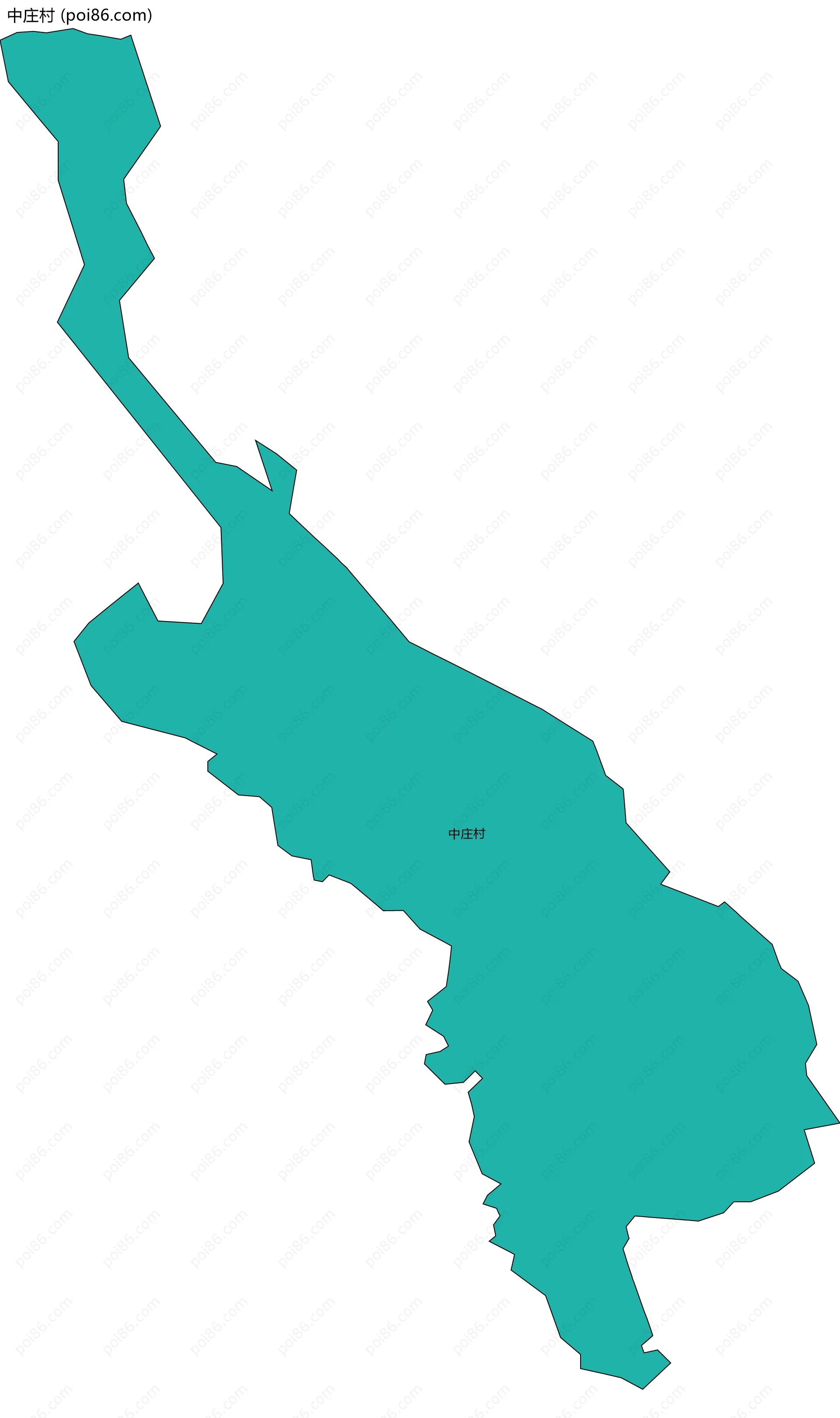 中庄村边界地图