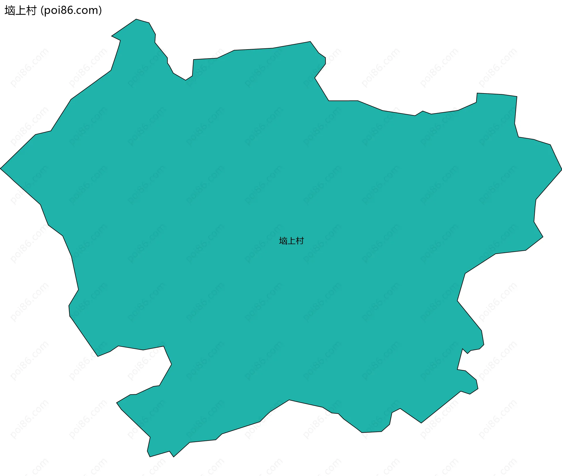 垴上村边界地图