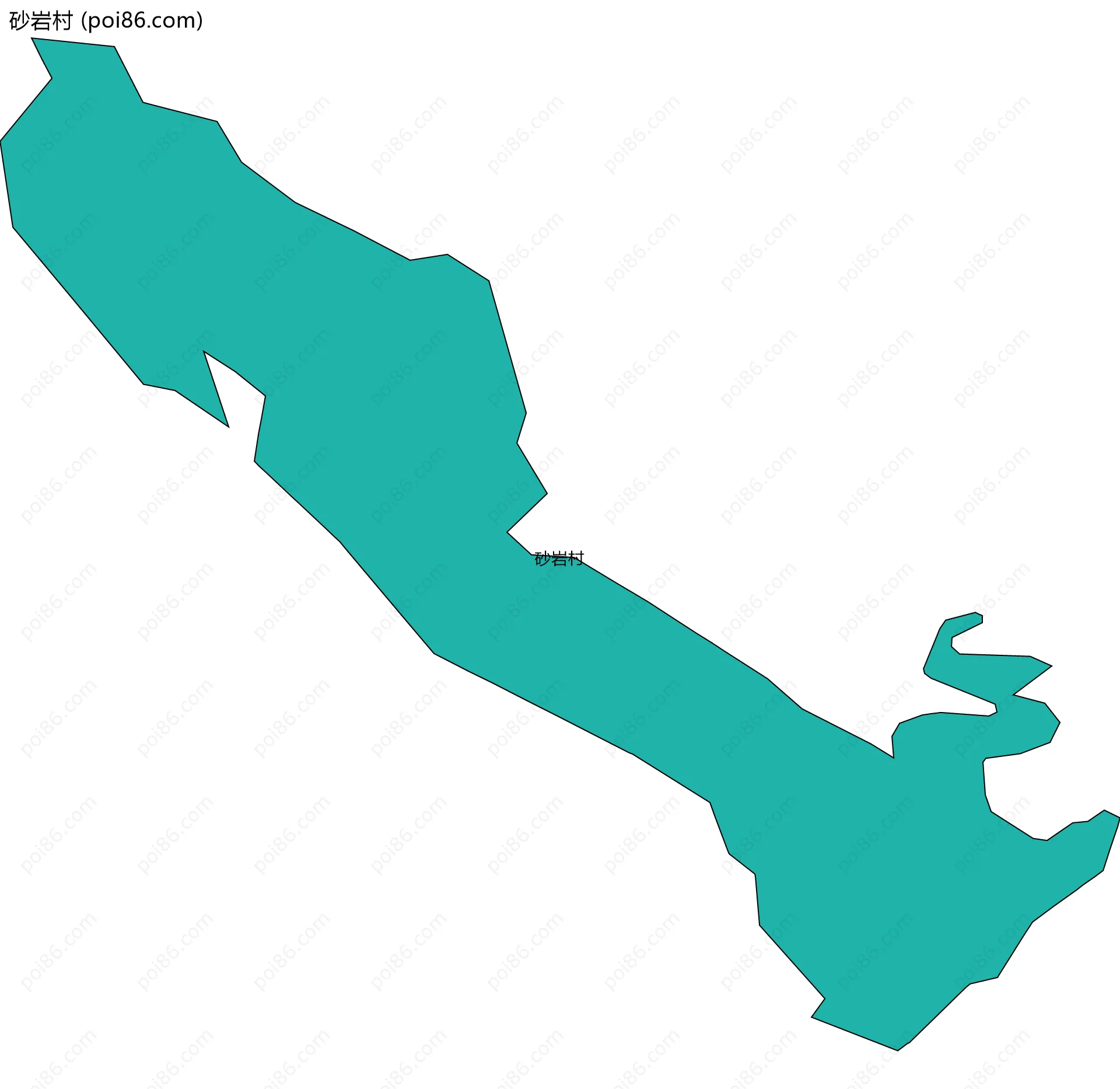 砂岩村边界地图