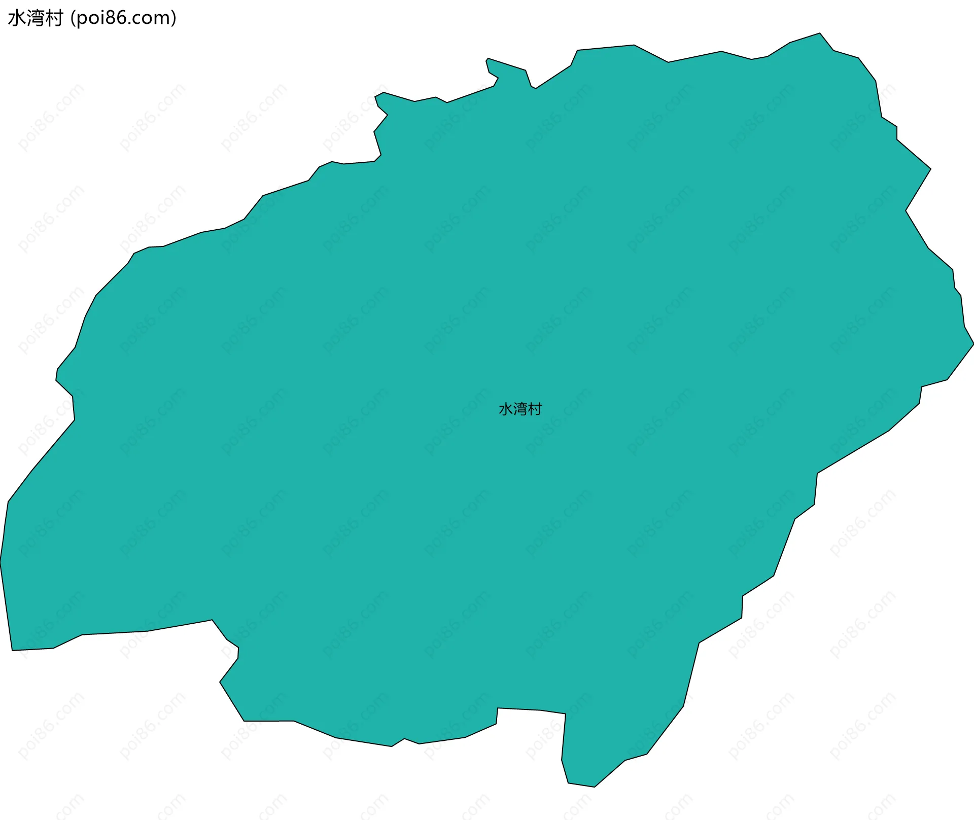 水湾村边界地图