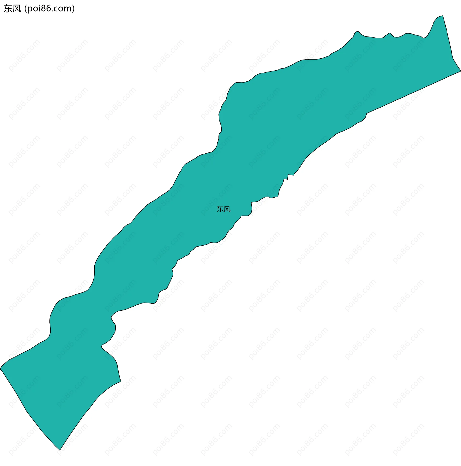 东风边界地图