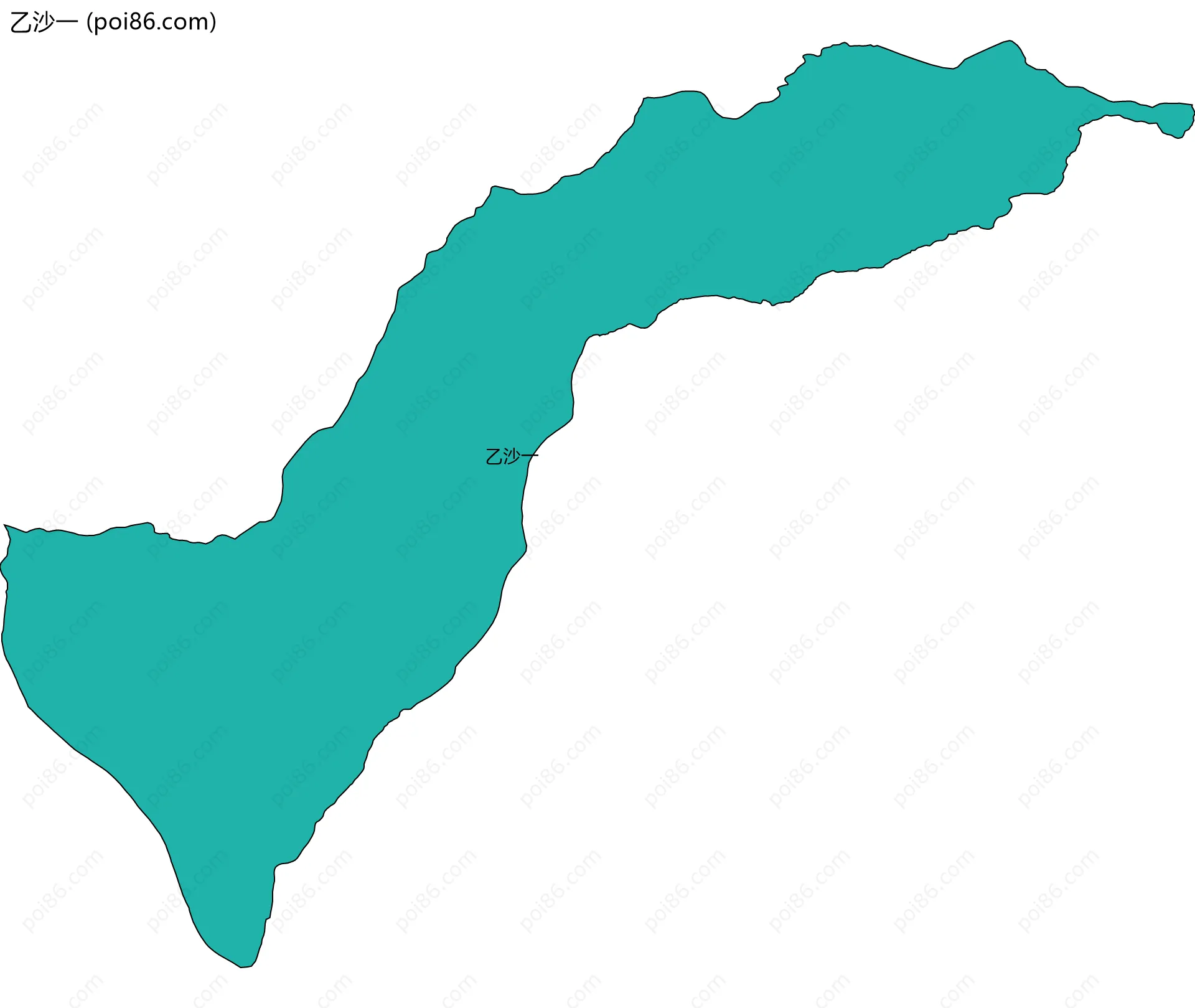 乙沙一边界地图