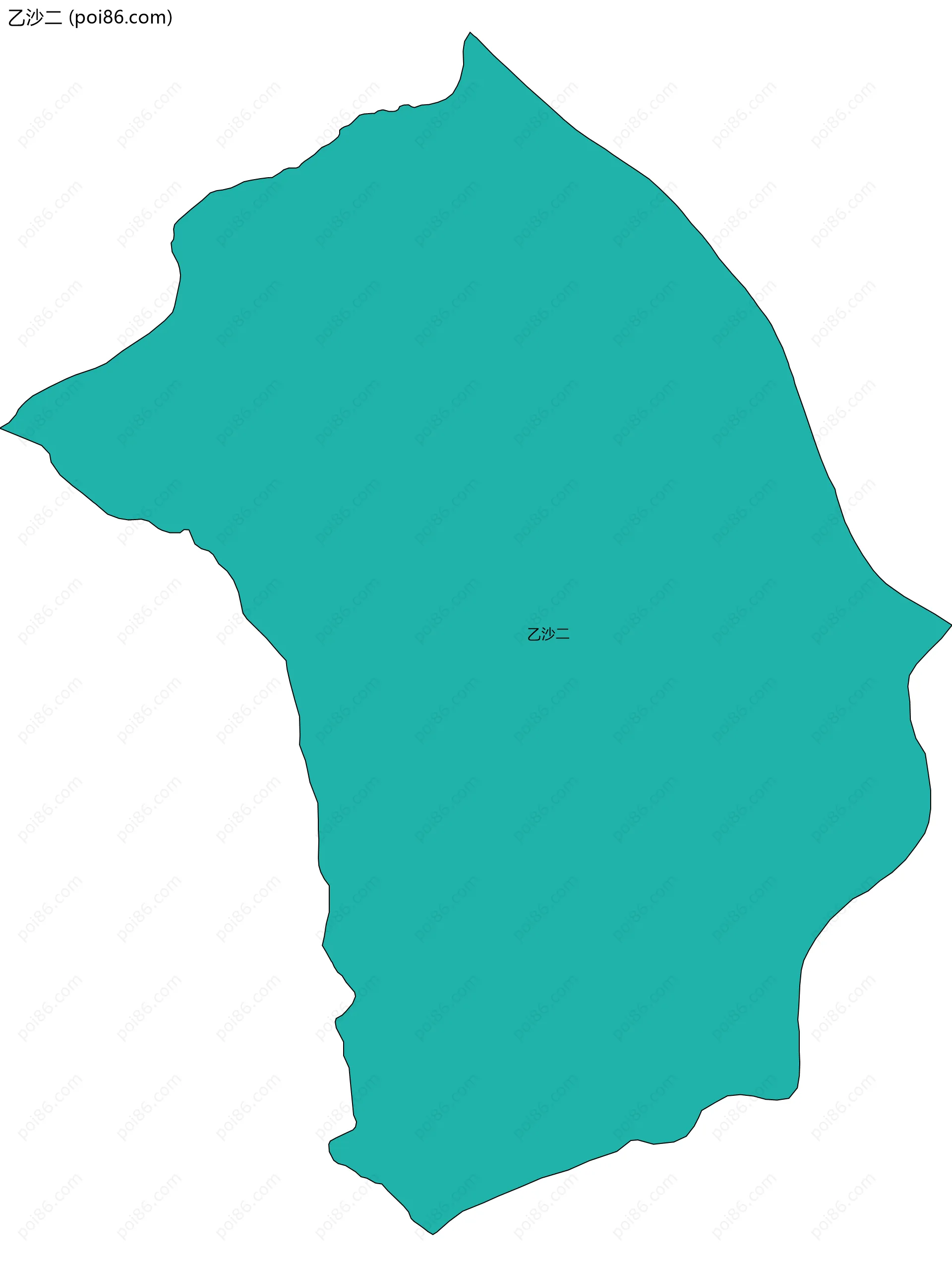 乙沙二边界地图